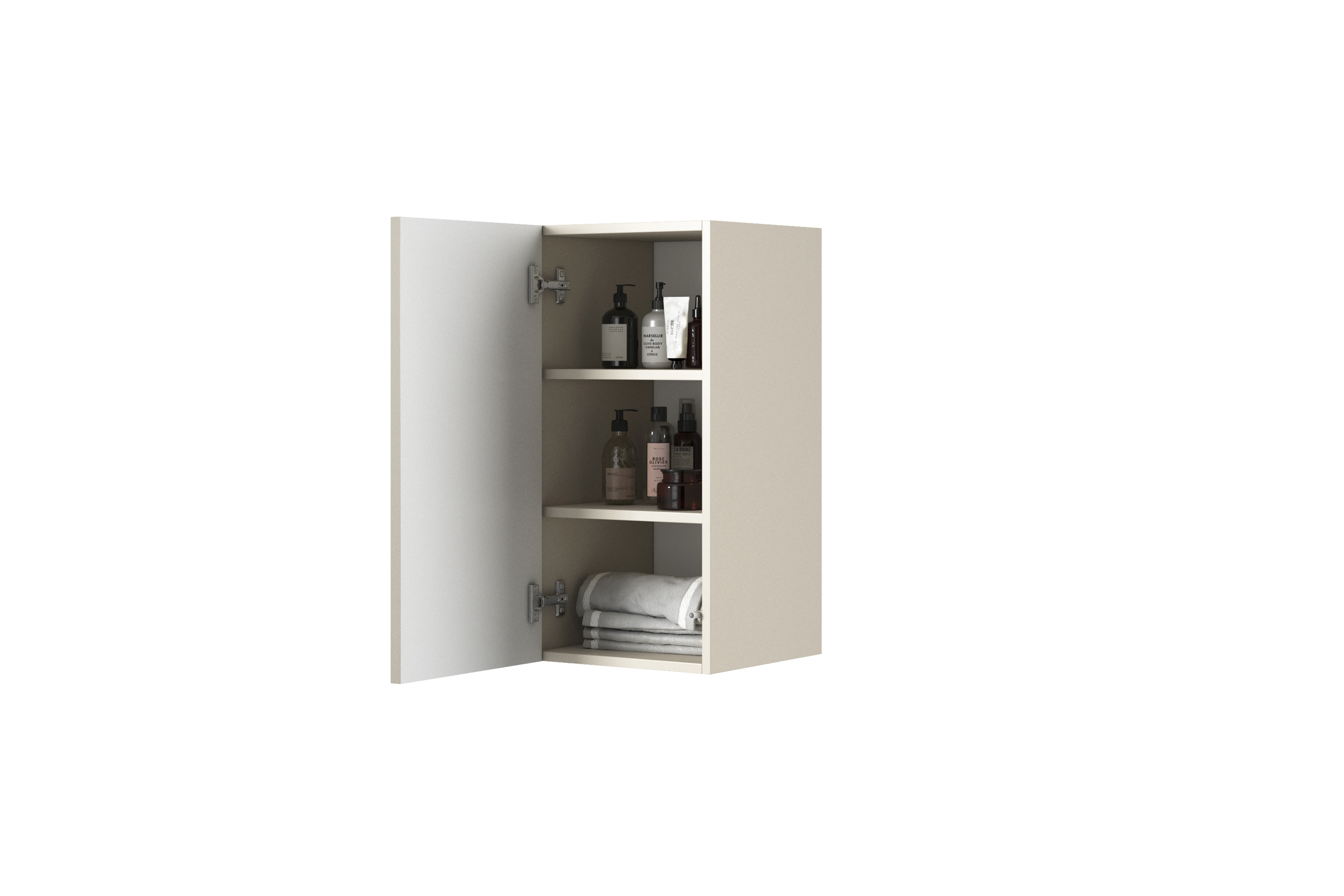 Závesná skrinka do kúpeľne Nicole 70 cm - kašmírová regál wiszacy Nicole 70 cm s frézovaným frontom - kašmír