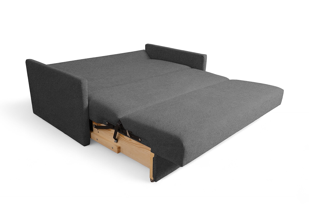 Rozkladacia pohovka Jolka 140 – sivá pletenina Flash 17 Pohovka Amerika Jolka 140 rozkladana - šedá plecionka Flash 17 