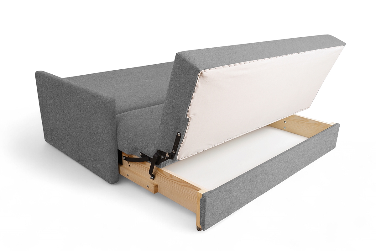 Rozkladacia pohovka Jolka 140 – sivá pletenina Porto 34 Pohovka Amerika Jolka 140 rozkladana - šedá plecionka Porto 34 