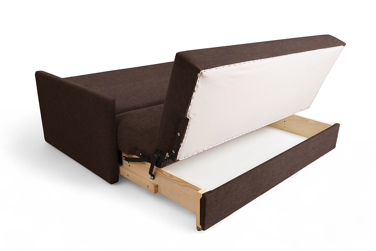 Rozkladacia pohovka Jolka 155 – hnedá pletenina Sunrise 33 Pohovka Amerika Jolka 155 rozkladana - Hnedá plecionka Sunrise 33 