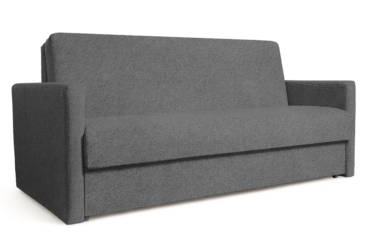 Rozkladacia pohovka Jolka 155 – sivá pletenina Flash 17 Pohovka Amerika Jolka 155 rozkladana - šedá plecionka Flash 17 