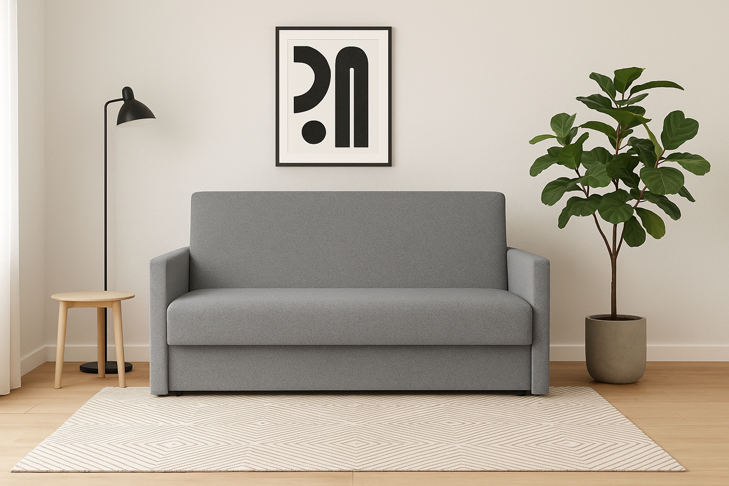 Rozkladacia pohovka Jolka 155 – sivá pletenina Porto 34 Pohovka Amerika Jolka 155 rozkladana - šedá plecionka Porto 34 