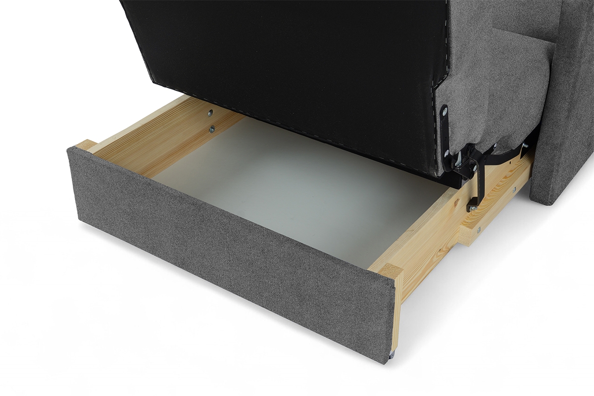 Rozkládací pohovka Jolka 85 cm - šedá Flash 17 Pohovka Amerykanka Jolka 85 rozkladana - šedá plecionka Flash 17