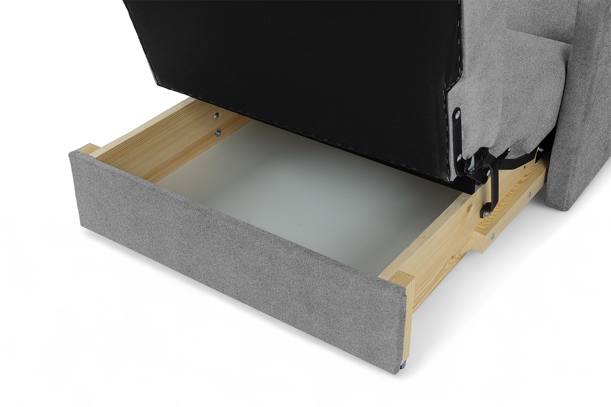 Rozkladacia pohovka Jolka 85 – sivá pletenina Porto 34 Pohovka Amerika Jolka 85 rozkladana - šedá plecionka Porto 34