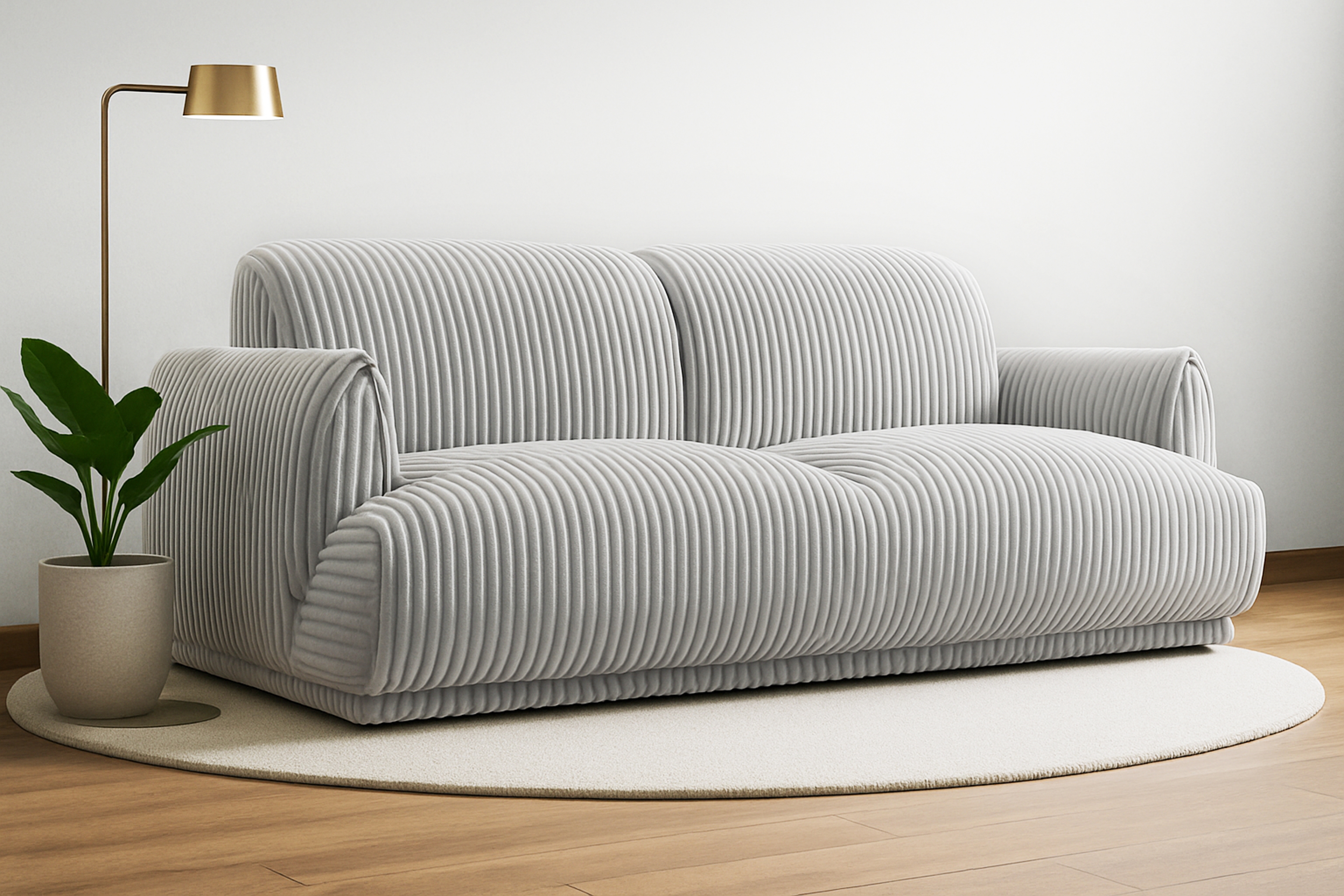 Pohovka Cubero do obývacího pokoje - šedý plyš Tilia 90 Pohovka Cubero pro obývacího pokoje - šedá plusz Tilia 90