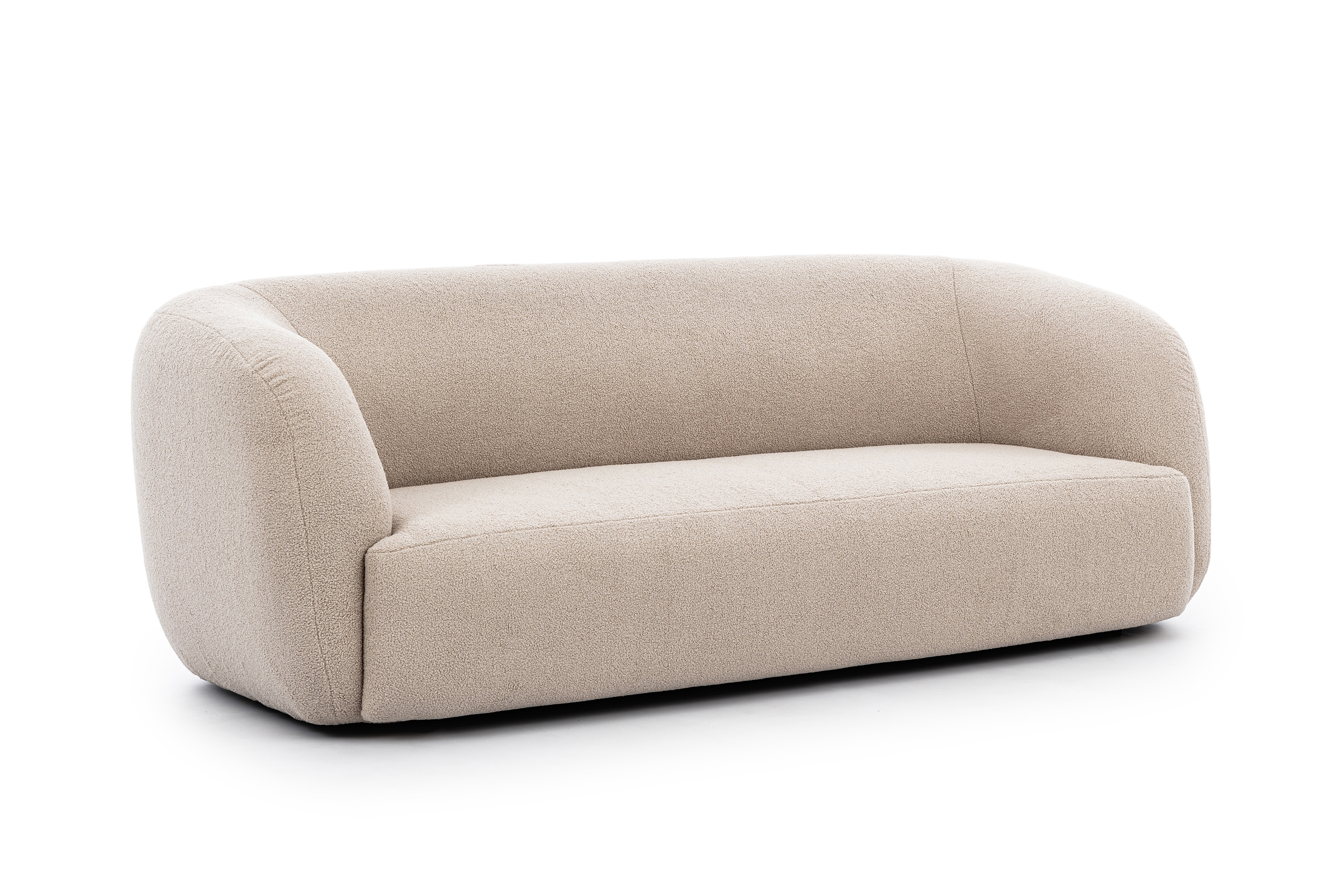 Pohovka Dalin III - svetlobéžová boucla Lambi 5 Pohovka do obývacej izby Dalin III - Béžová boucla Lambi 5