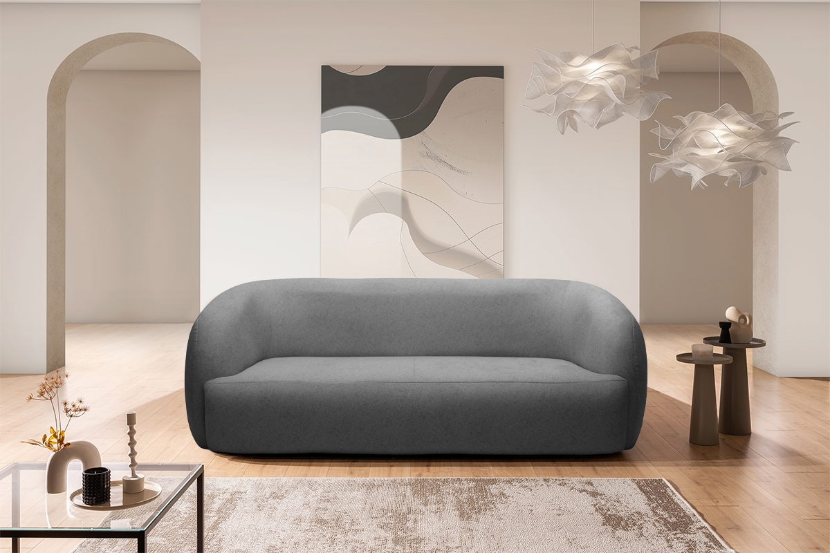 Rozkladacia pohovka Dalin III - sivá látka Ado 1614 Pohovka do obývacej izby Dalin III - šedá plecionka Ado 1617