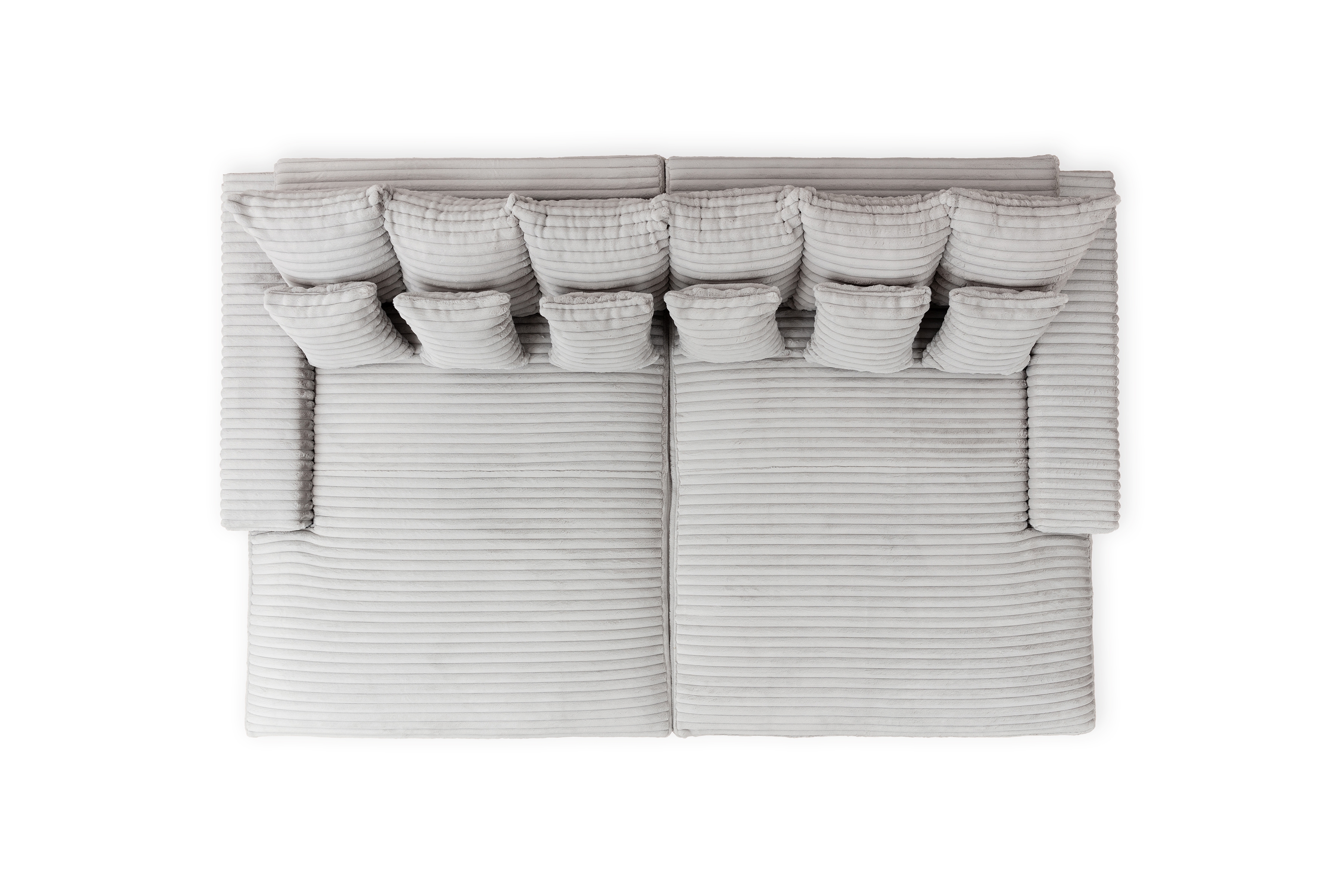 Pohovka Warmi s hlbokým sedákom - sivý plyš Tilia 83 Pohovka do obývacej izby Warmi z glebokim siedziskiem - šedý plusz 83