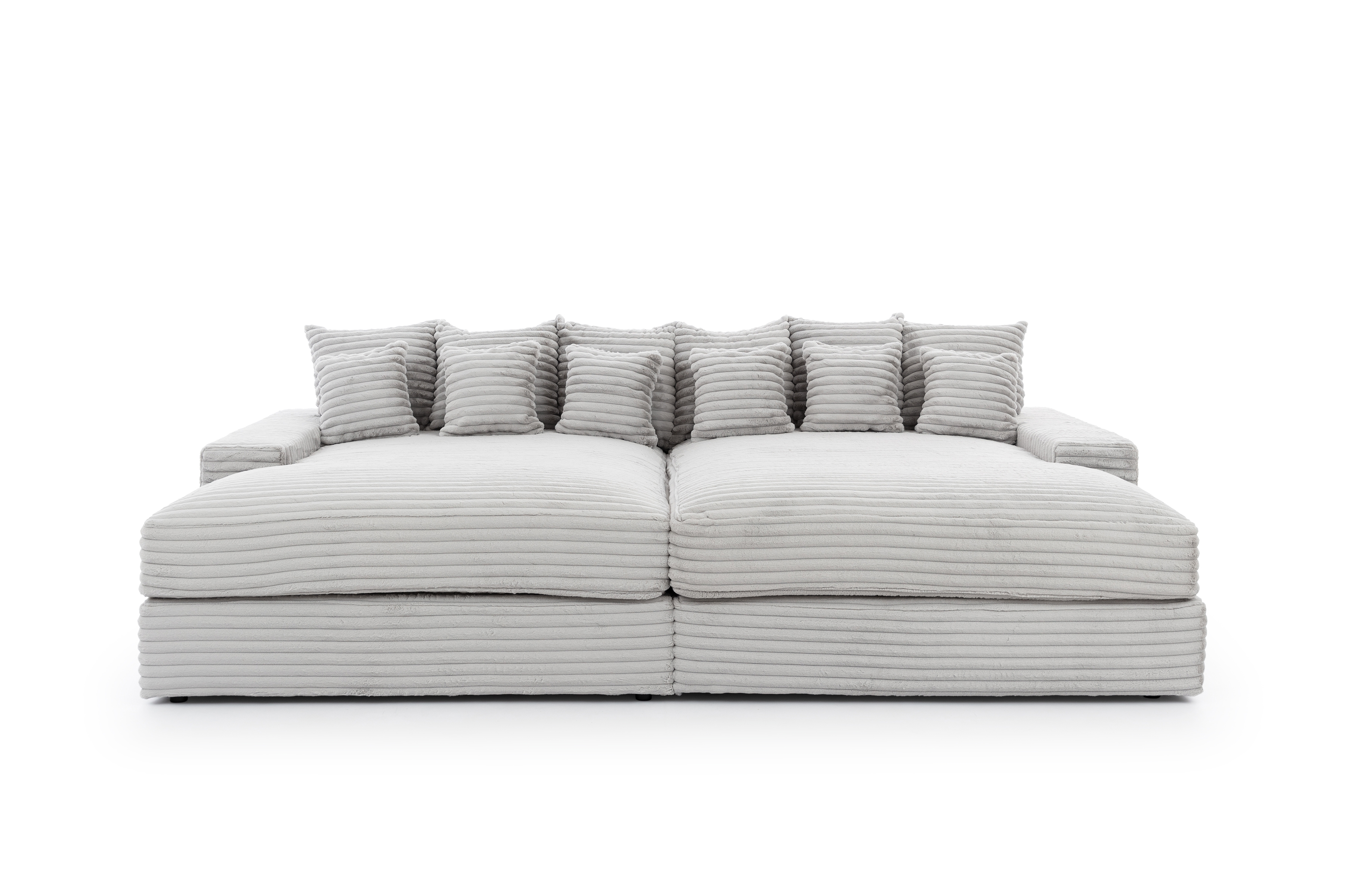 Pohovka Warmi s hlbokým sedákom - sivý plyš Tilia 83 Pohovka do obývacej izby Warmi z glebokim siedziskiem - šedý plusz 83