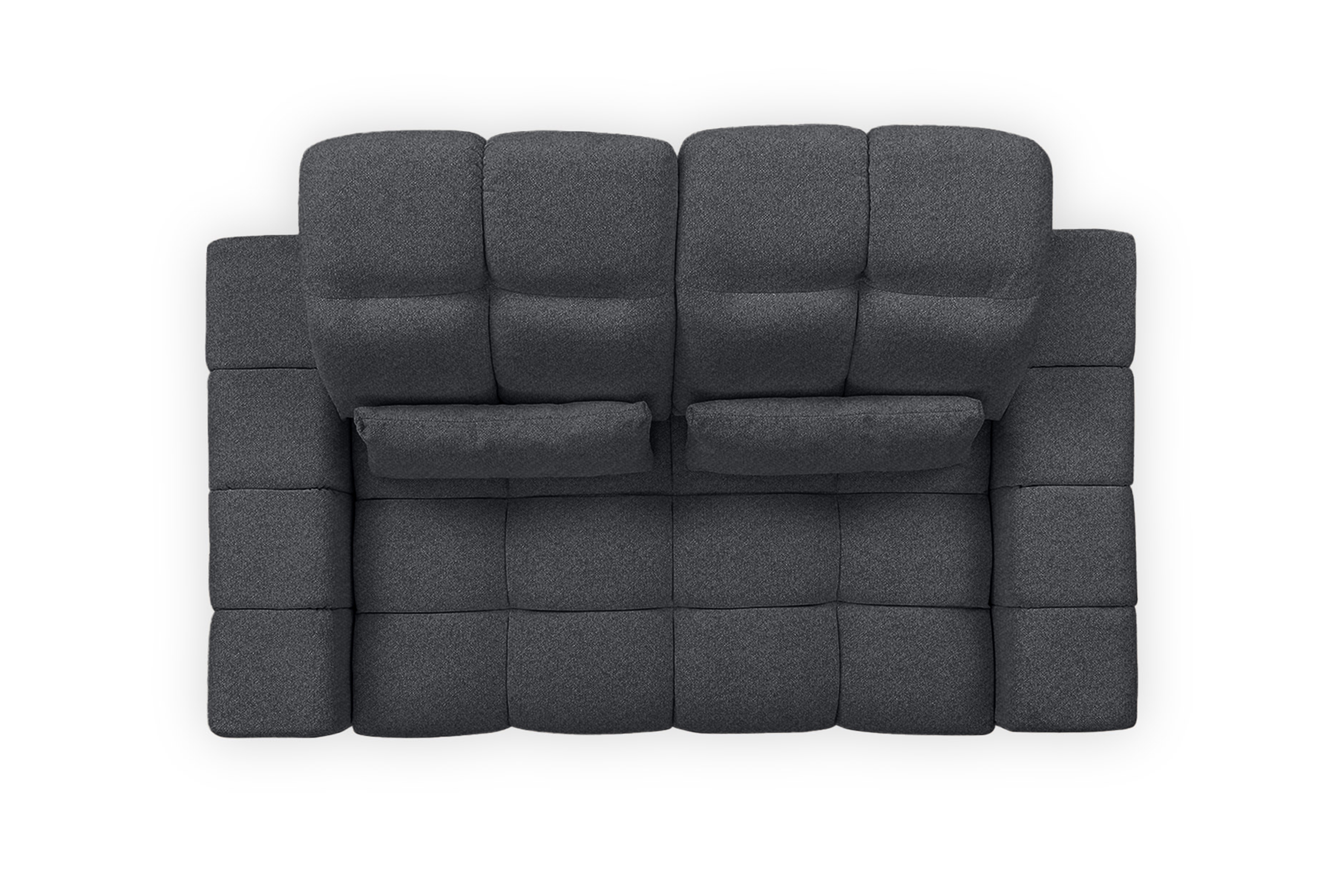 Elektrická dvoumístná pohovka Magnelio II - šedá bouclé Raven 16 Pohovka dvoumístná z elektricky wysuwanym sedadlem Magnelio II - šedá boucla Raven 16