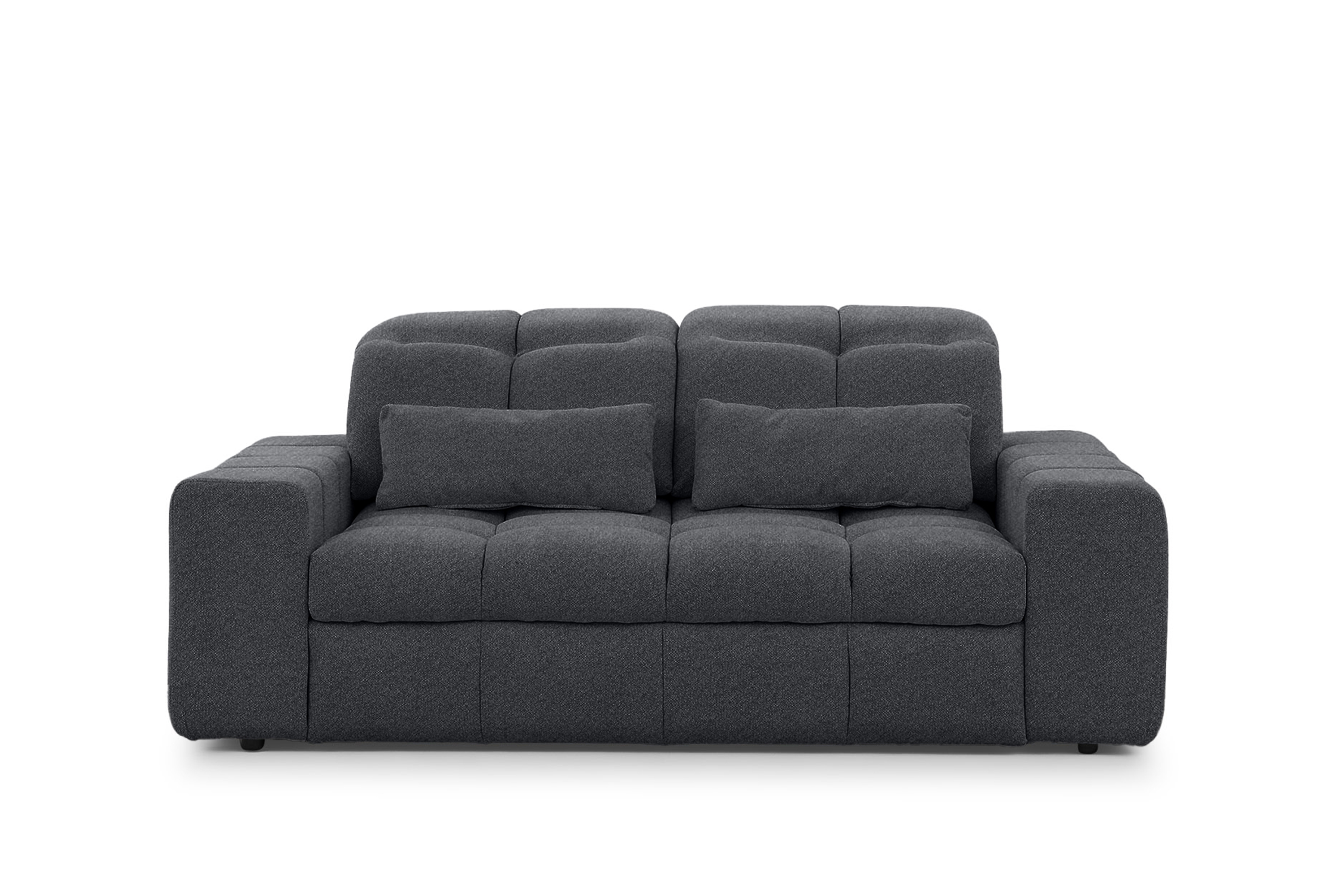 Elektrická dvoumístná pohovka Magnelio II - šedá bouclé Raven 16 Pohovka dvoumístná z elektricky wysuwanym sedadlem Magnelio II - šedá boucla Raven 16