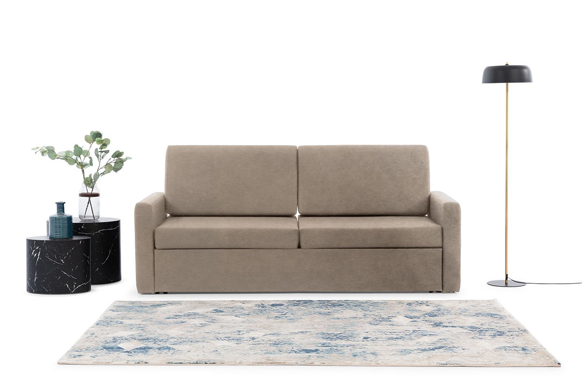 Pohovka Elegantia 160 pro půlpostel - béžový snadno čistitelný samet Zetta 292 Pohovka Elegantia 160 pro polkotapczanu - béžová welwet latwoczyszczacy Zetta 292