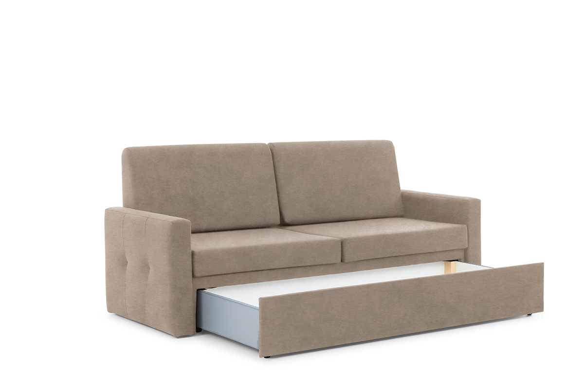 Pohovka Elegantia 160 pro půlpostel - béžový snadno čistitelný samet Zetta 292 Pohovka Elegantia 160 pro polkotapczanu - béžová welwet latwoczyszczacy Zetta 292