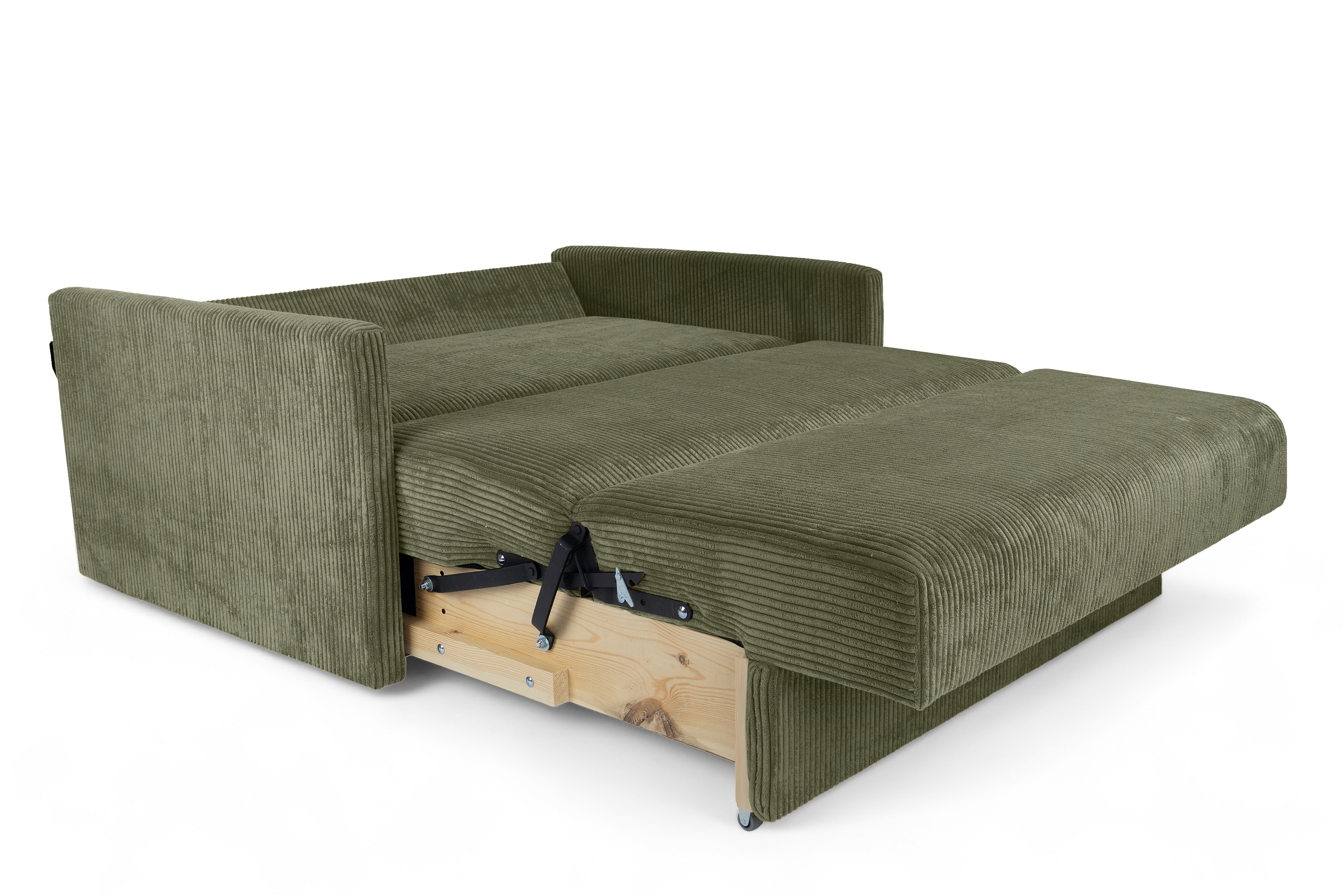 Rozkládací pohovka Jolka 120 - zelený manšestr Lincoln 37 Pohovka rozkladana Amerykanka Jolka 120 - zelená manšestr Lincoln 37 