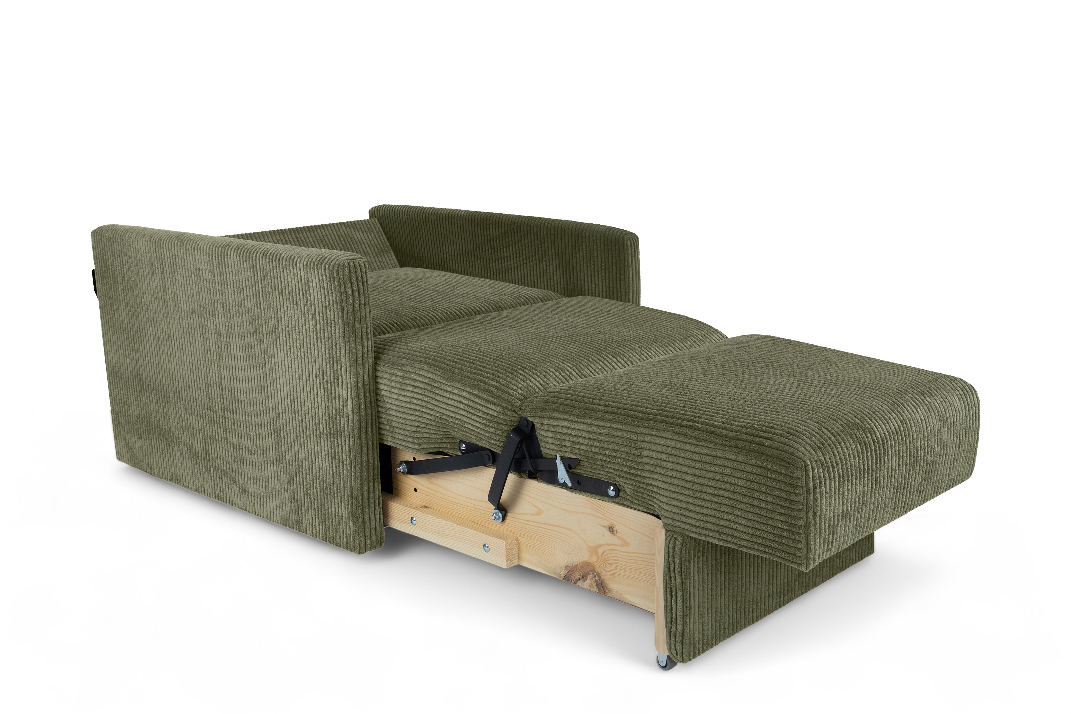 Rozkládací pohovka Jolka 70 - zelený manšestr Lincoln 37 Pohovka rozkladana Amerykanka Jolka 70 - zelená manšestr Lincoln 37