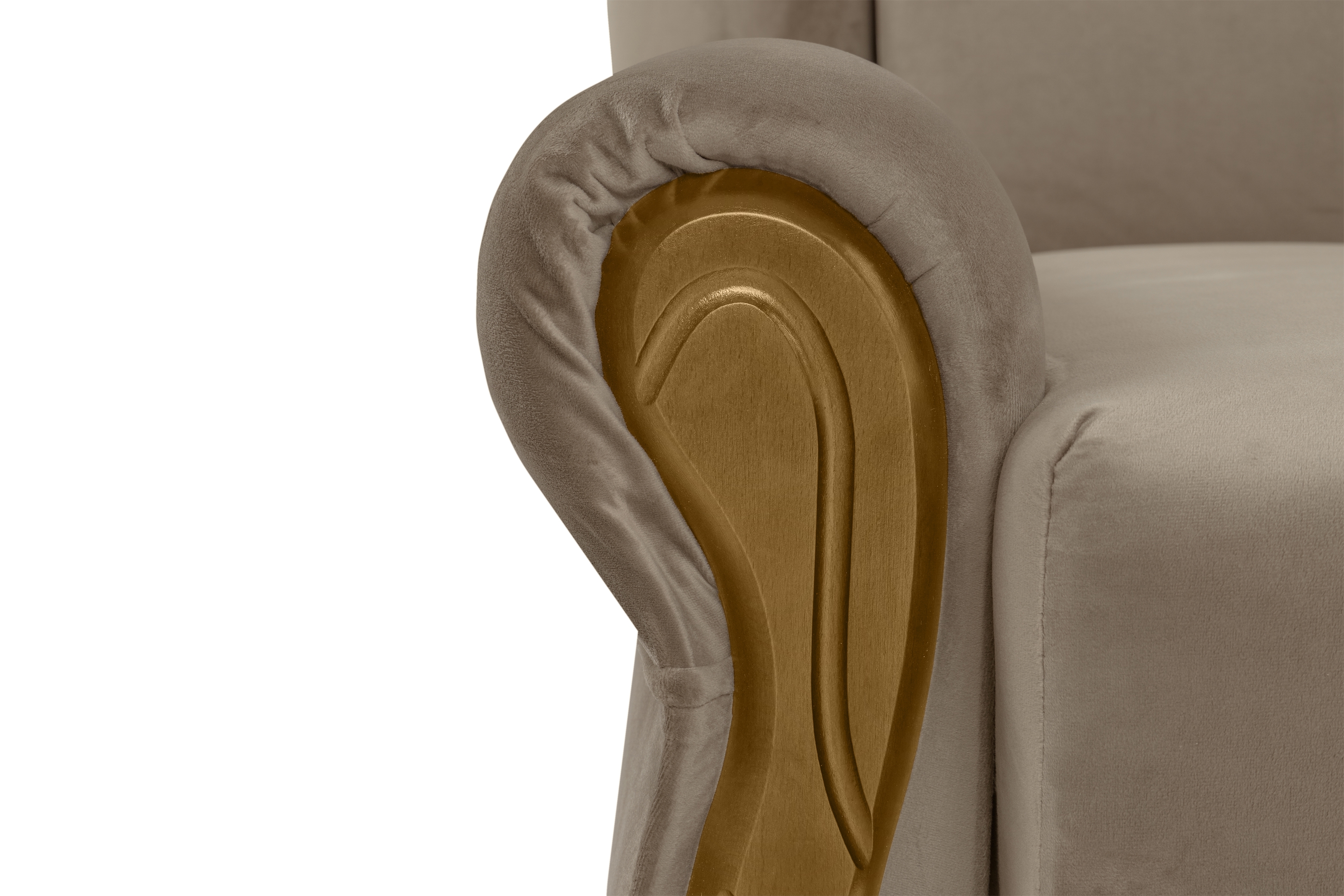 Rozkladacia pohovka s úložným priestorom Gosia 105 - béžový zamat Napoli 03 / svetlý rustikal Pohovka rozkladana Amerika s úložným priestorom Gosia 105 - béžový zamat Napoli 03 / svetlý Rustikálny