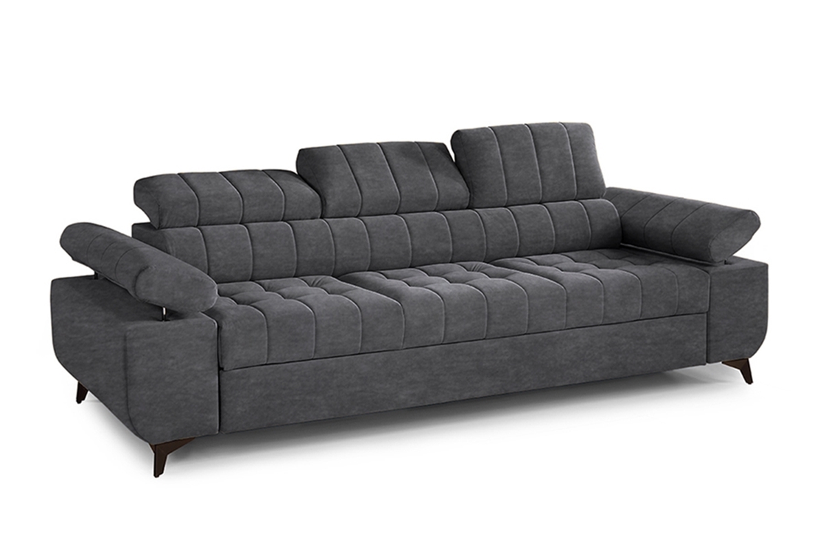 Rozkladacia pohovka Dragonis - grafitový ľahkočistiaci velúr Zetta 305 Pohovka rozkladana do obývacej izby Dragonis - Grafitový zamat ľahkočistiaci Zetta 305