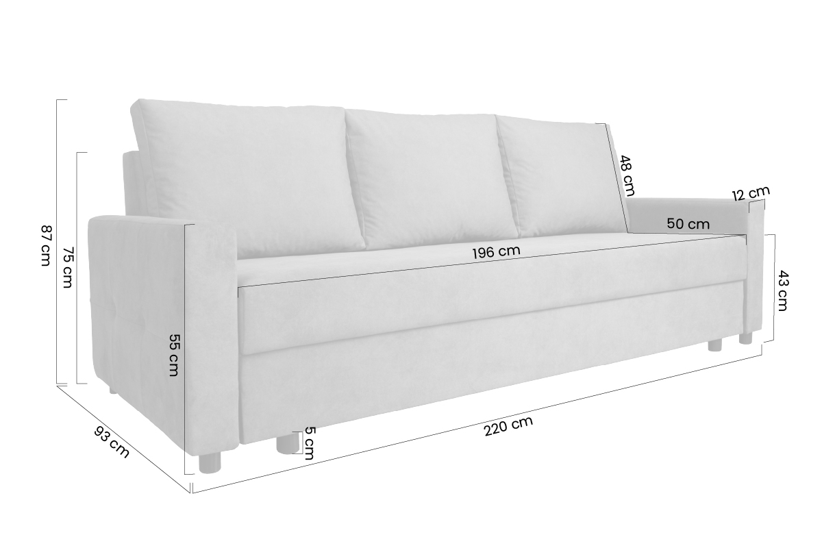 Rozkládací pohovka Simple 200 Pohovka rozkladana do obývacího pokoje Simple 200