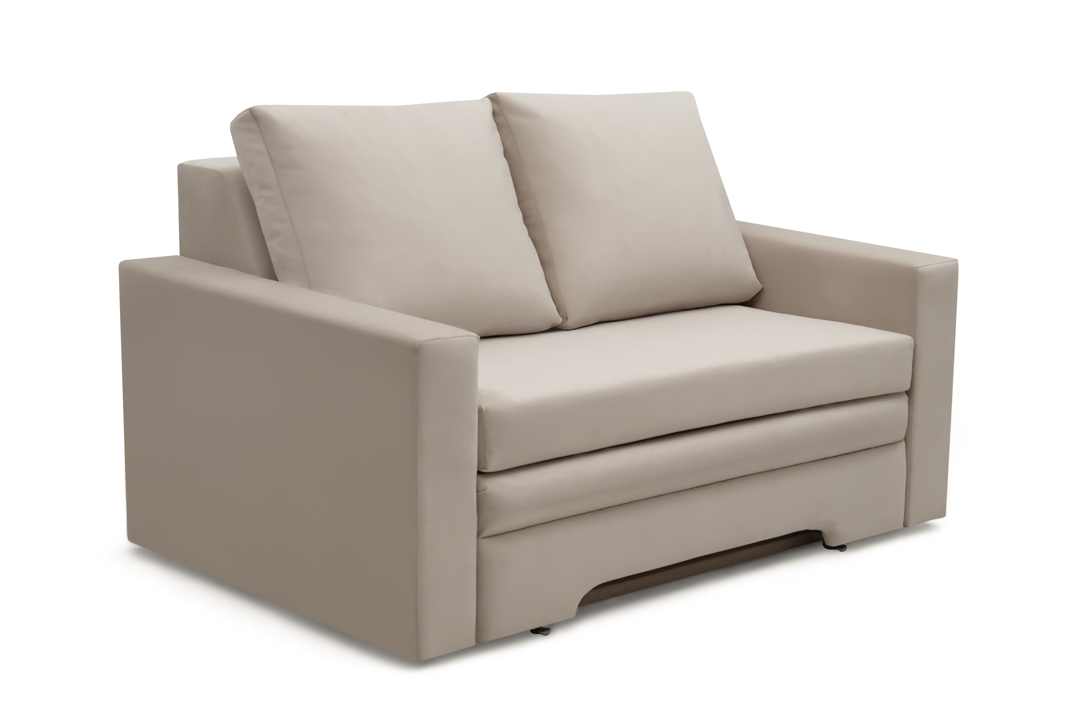 Rozkladacia dvojpohovka Anafia s úložným priestorom - béžový zamat Velluto 2 Pohovka rozkladana pre 2 osoby s úložným priestorom Anafia - béžový zamat Velluto 2 