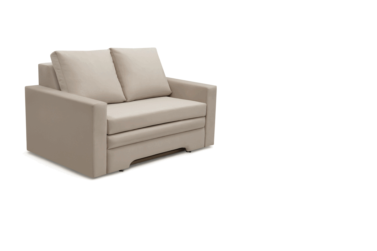 Rozkladacia dvojpohovka Anafia s úložným priestorom - béžový zamat Velluto 2 Pohovka rozkladana pre 2 osoby s úložným priestorom Anafia - béžový zamat Velluto 2 