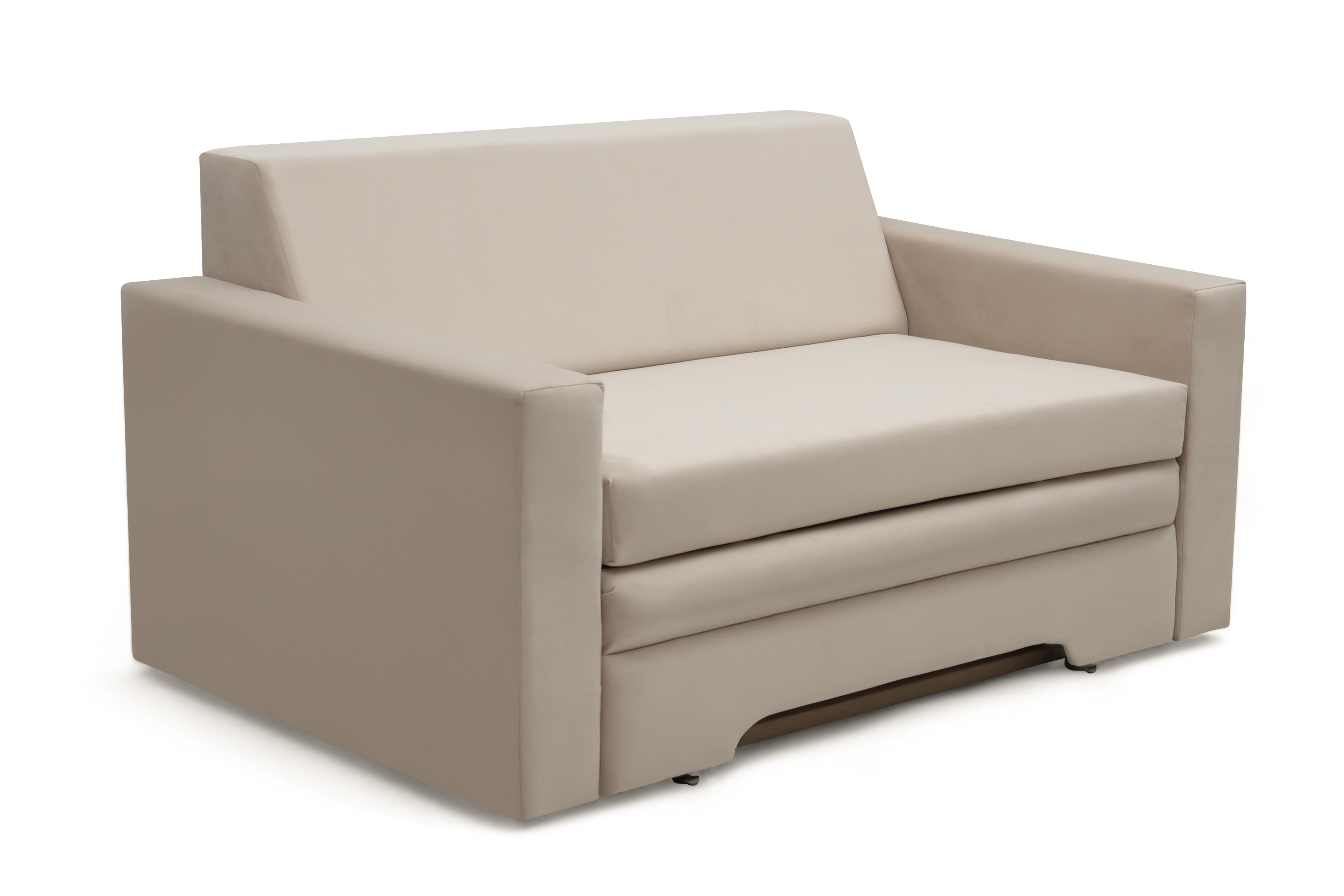 Rozkladacia dvojpohovka Anafia s úložným priestorom - béžový zamat Velluto 2 Pohovka rozkladana pre 2 osoby s úložným priestorom Anafia - béžový zamat Velluto 2 