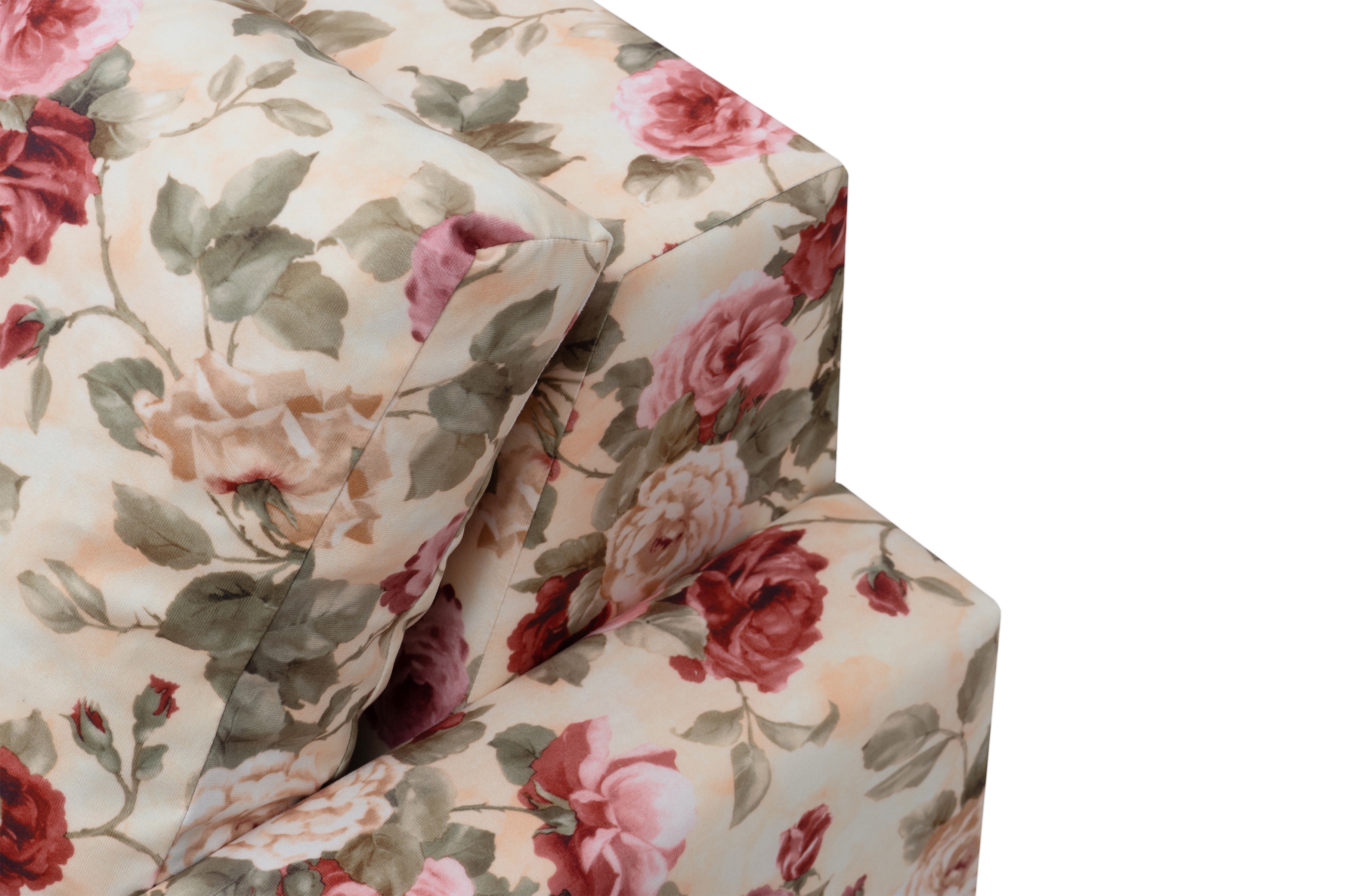 Rozkladacia dvojpohovka Anafia s úložným priestorom - kvetinový vzor Coral WM 82 Pohovka rozkladana pre 2 osoby s úložným priestorom Anafia - látka drukowana kvetinový vzor Coral WM 82