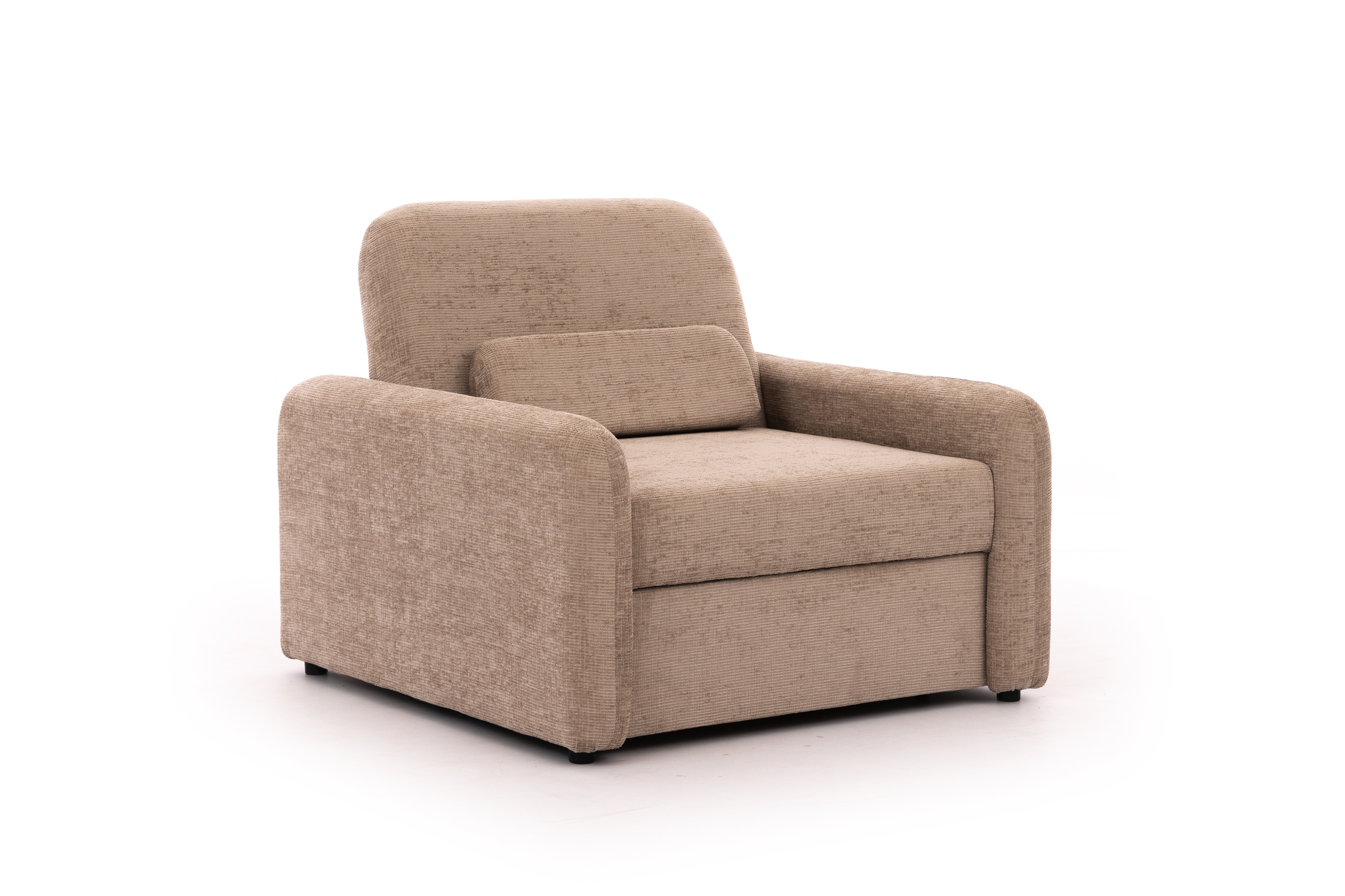 Jednomístná rozkládací pohovka Masilio - béžová Sierra 744 Pohovka rozkladana Masilio - béžová šenil Sierra 744