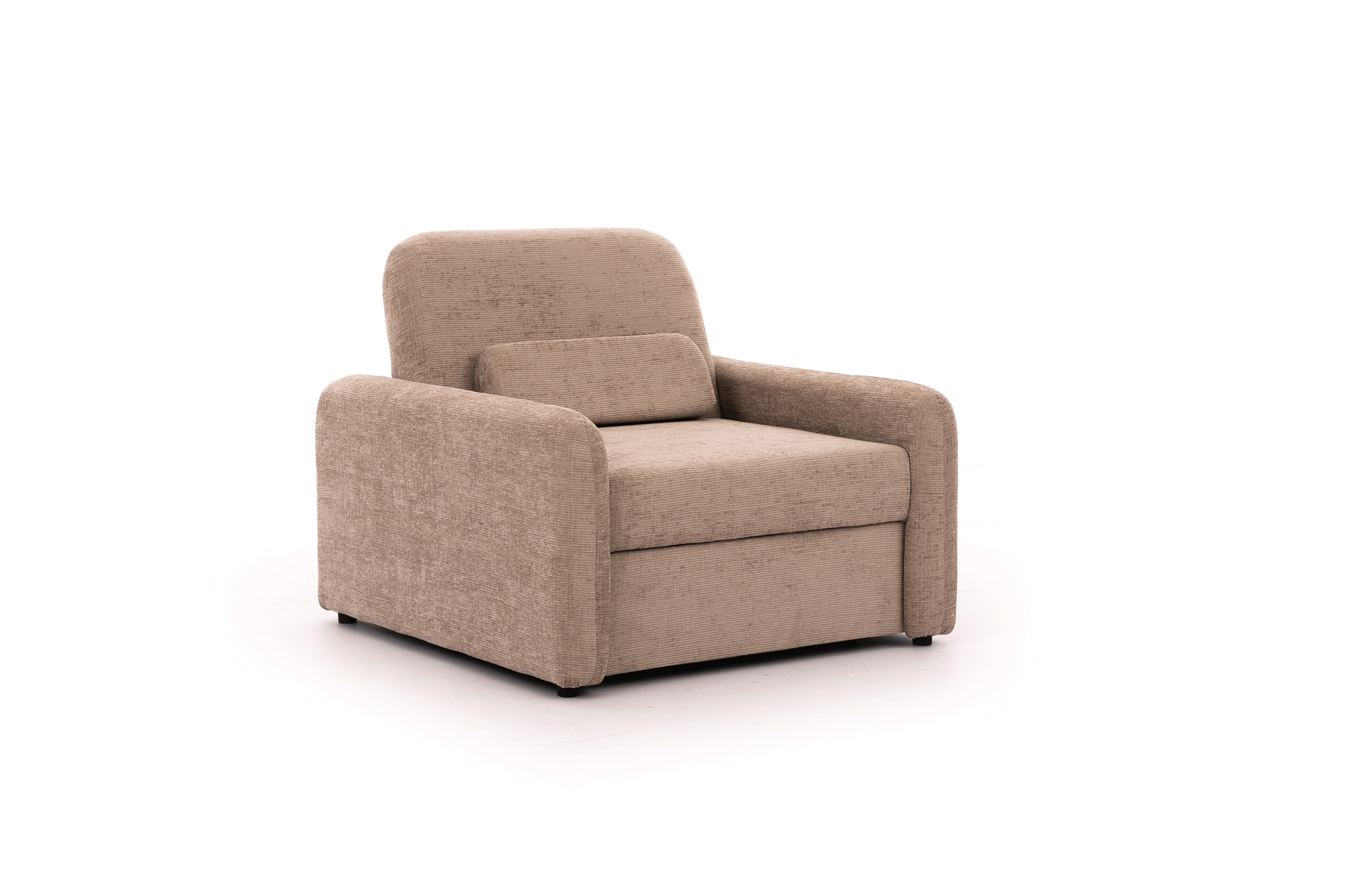 Jednomístná rozkládací pohovka Masilio - béžová Sierra 744 Pohovka rozkladana Masilio - béžová šenil Sierra 744