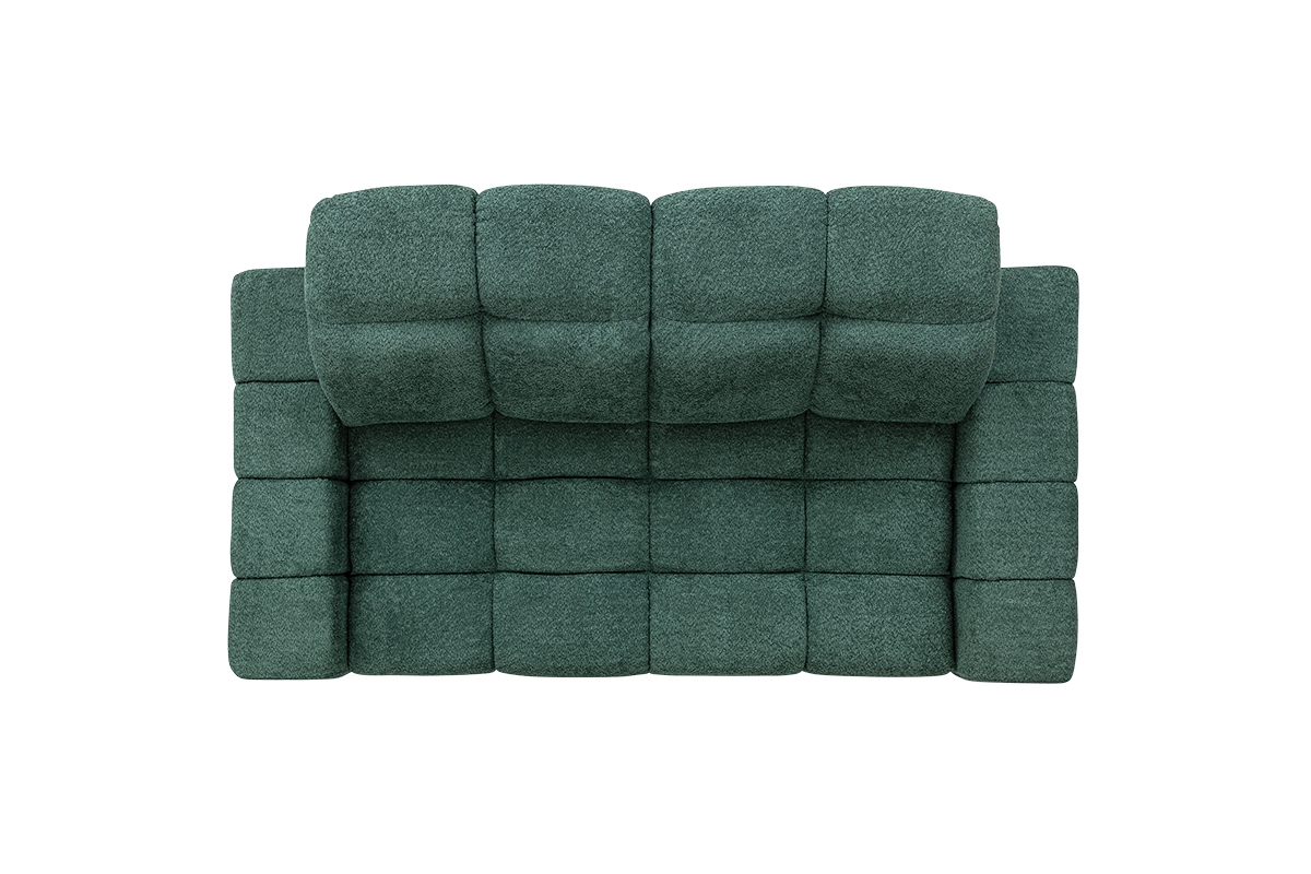 Elektrická trojmístná pohovka Magnelio III zielona Gauč z pikowanym sedadlem 