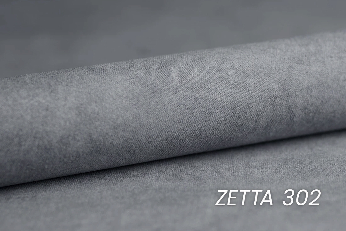 Rozkladacia pohovka Annabelle II s nastaviteľnými lakťovými opierkami - sivý ľahkočistiaci zamat Zetta 302 / chrómové nožičky Pohovka s funkciou spania Annabelle II z regulowanymi podlokietnikami - šedý welwet ľahkočistiaci Zetta 302 