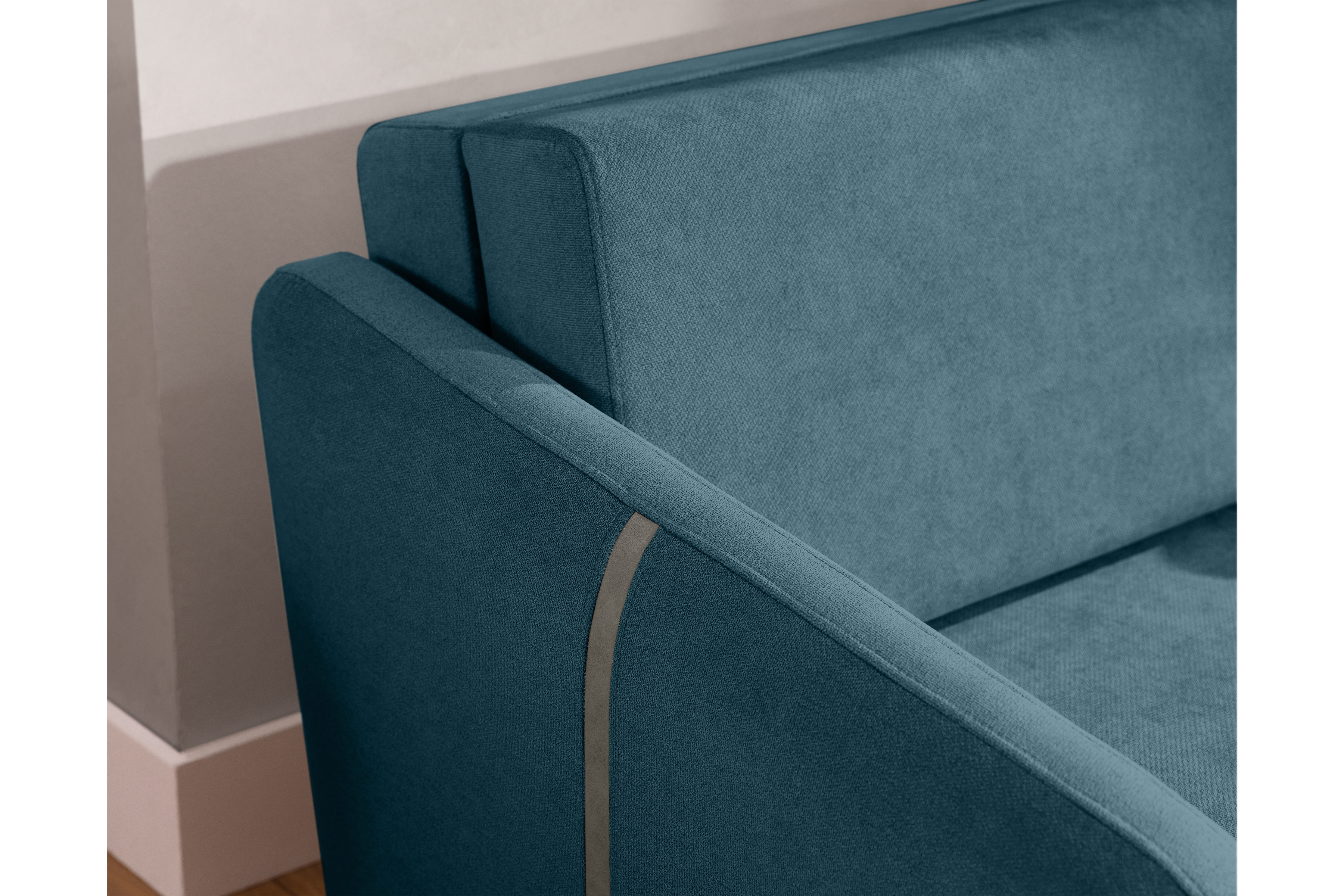 Pohovka Zeldia 135 rozkládací - modrá šenil hydrofobní  Spring 1117 Pohovka Zeldia 110 rozkládací - modrá šenil hydrofobní  Spring 1117