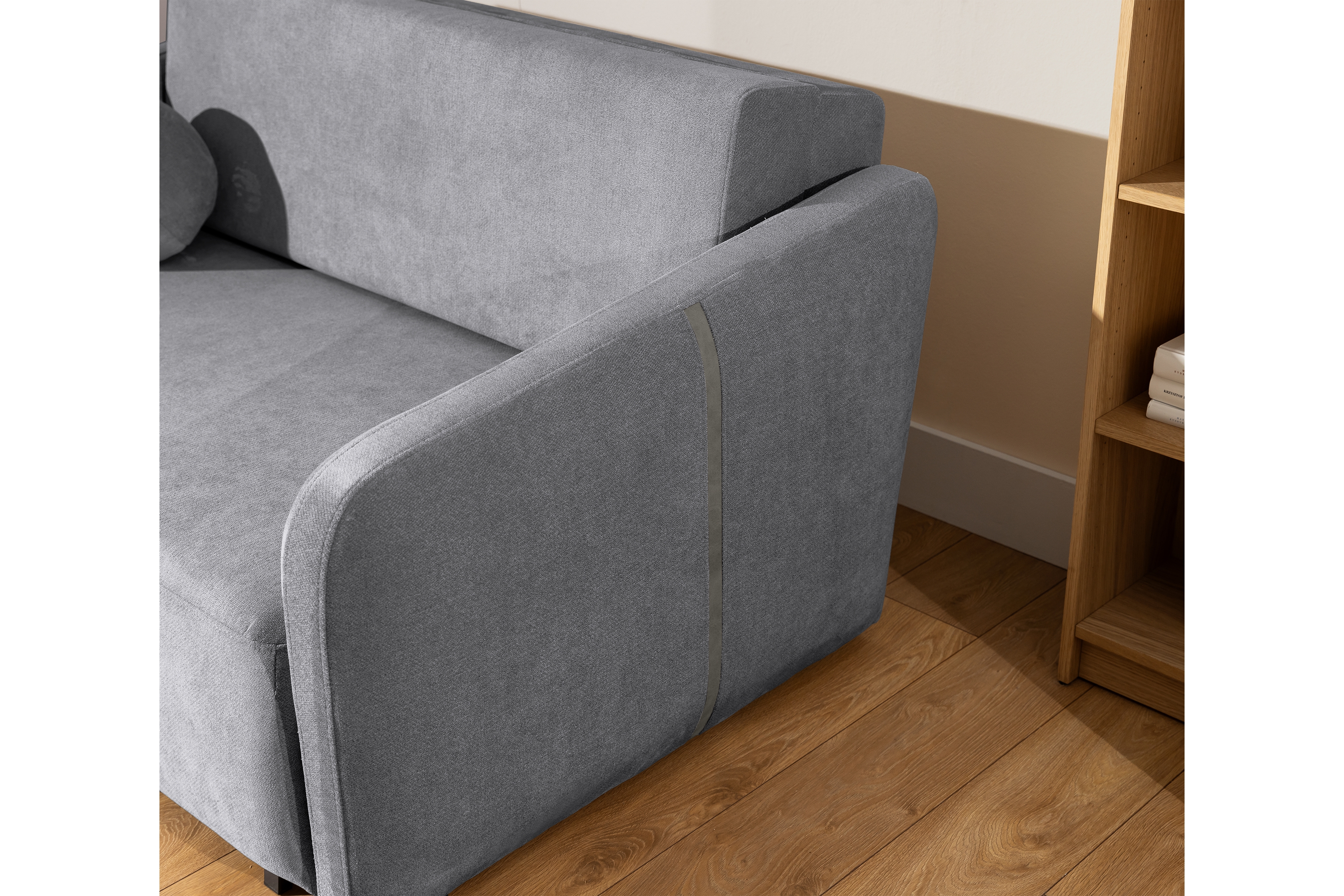 Pohovka Zeldia 135 rozkládací - šedá šenil hydrofobní  Spring 1102 Pohovka Zeldia 110 rozkládací - šedá šenil hydrofobní  Spring 1102