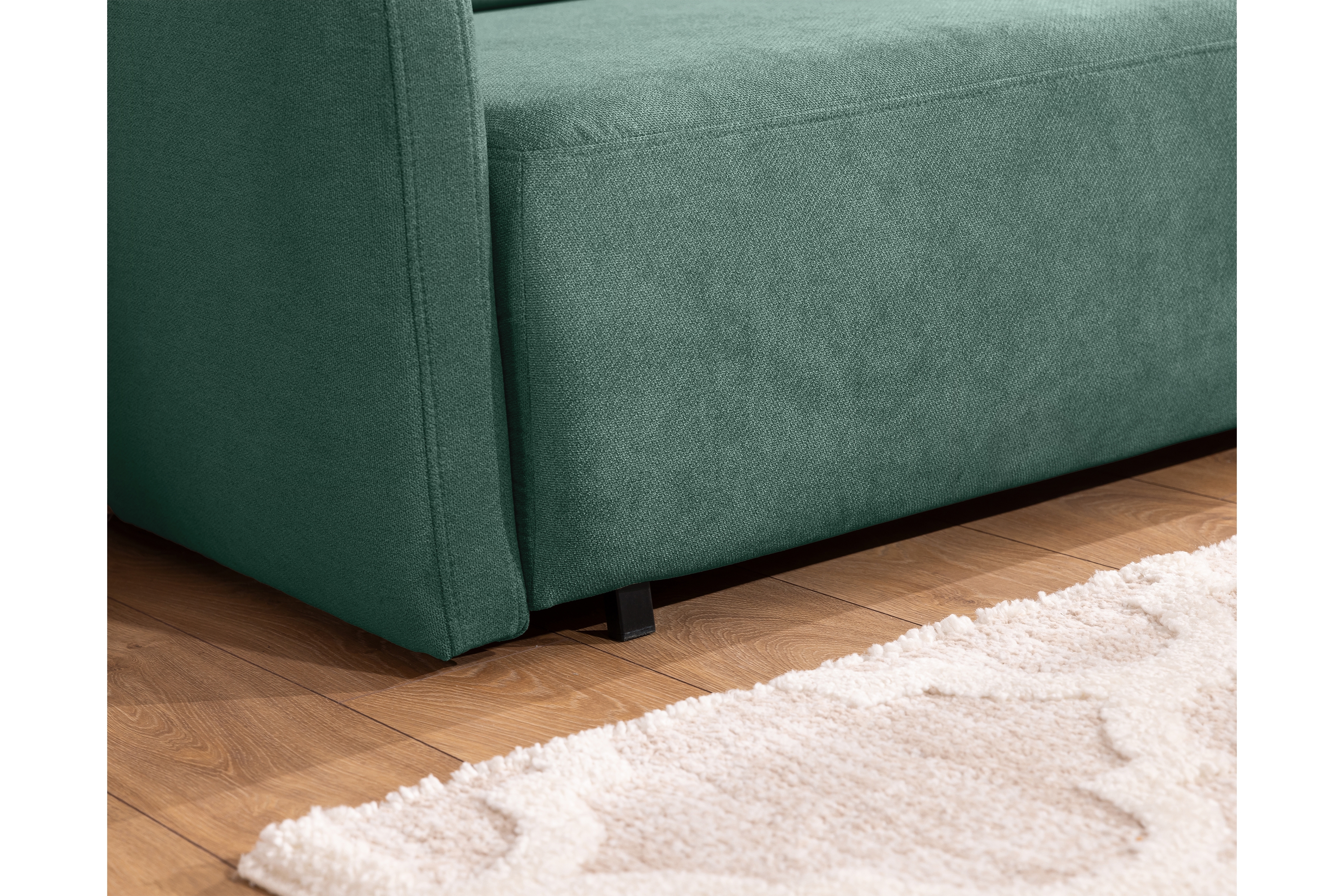 Pohovka Zeldia 135 rozkládací - zelená šenil hydrofobní  Spring 1116 Pohovka Zeldia 110 rozkládací - zelená šenil hydrofobní  Spring 1116