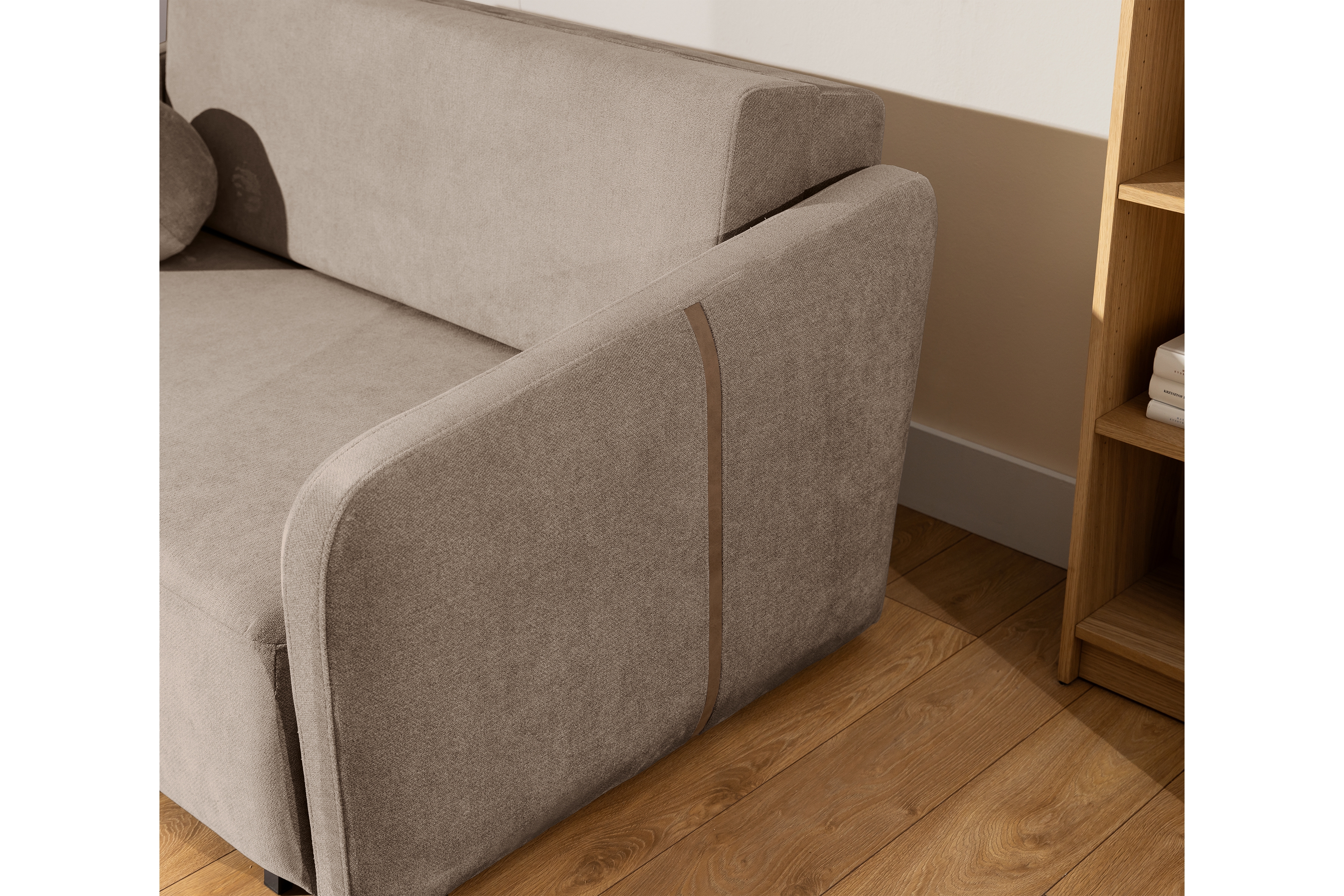 Pohovka Zeldia 155 s funkciou spánku - Hnedý šenil hydrofobowy Spring 1110 Pohovka Zeldia 130 s funkciou spania - Hnedý šenil hydrofobowy Spring 1110