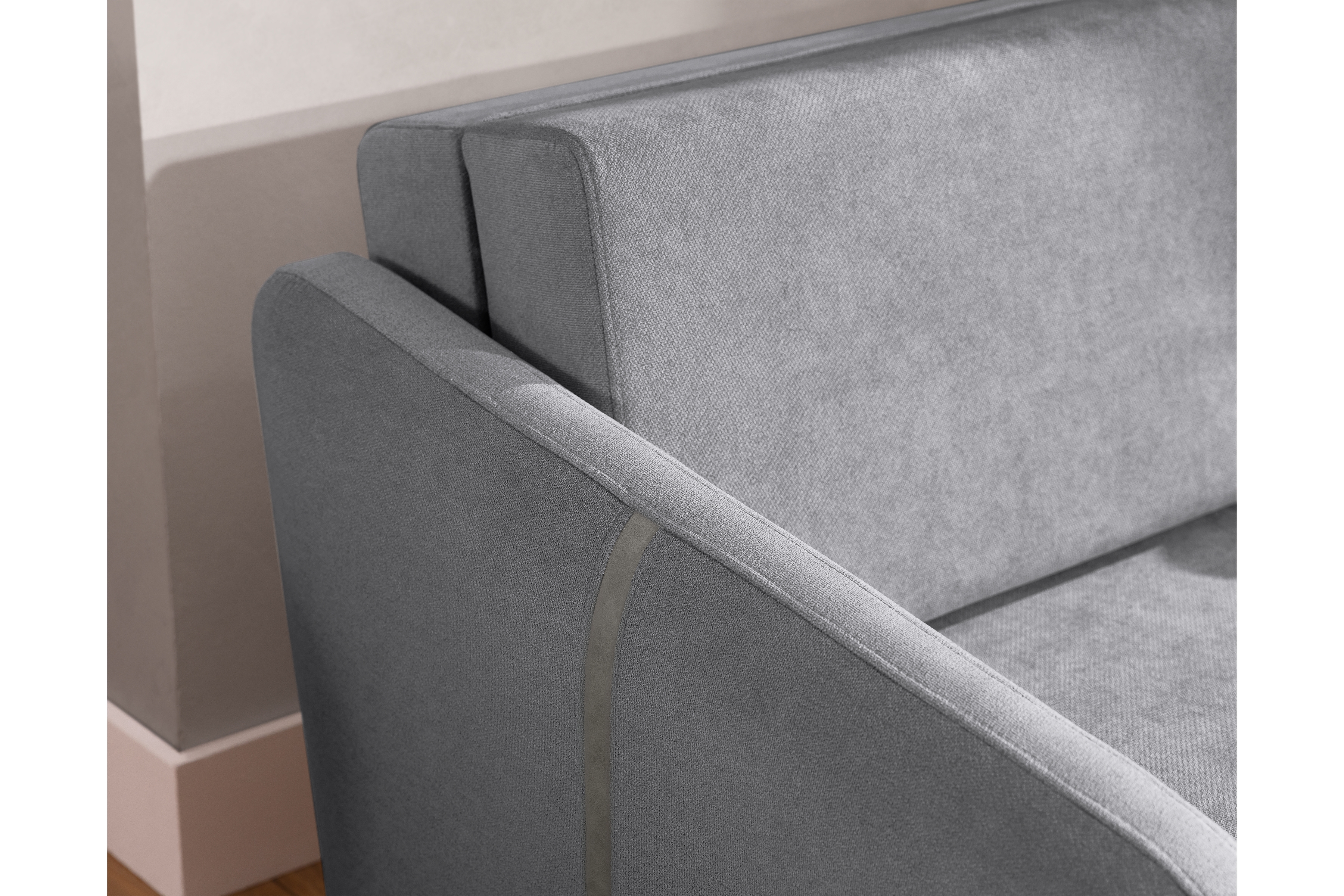 Pohovka Zeldia 155 s funkciou spánku - šedý šenil hydrofobowy Spring 1102 Pohovka Zeldia 130 s funkciou spania - šedý šenil hydrofobowy Spring 1102