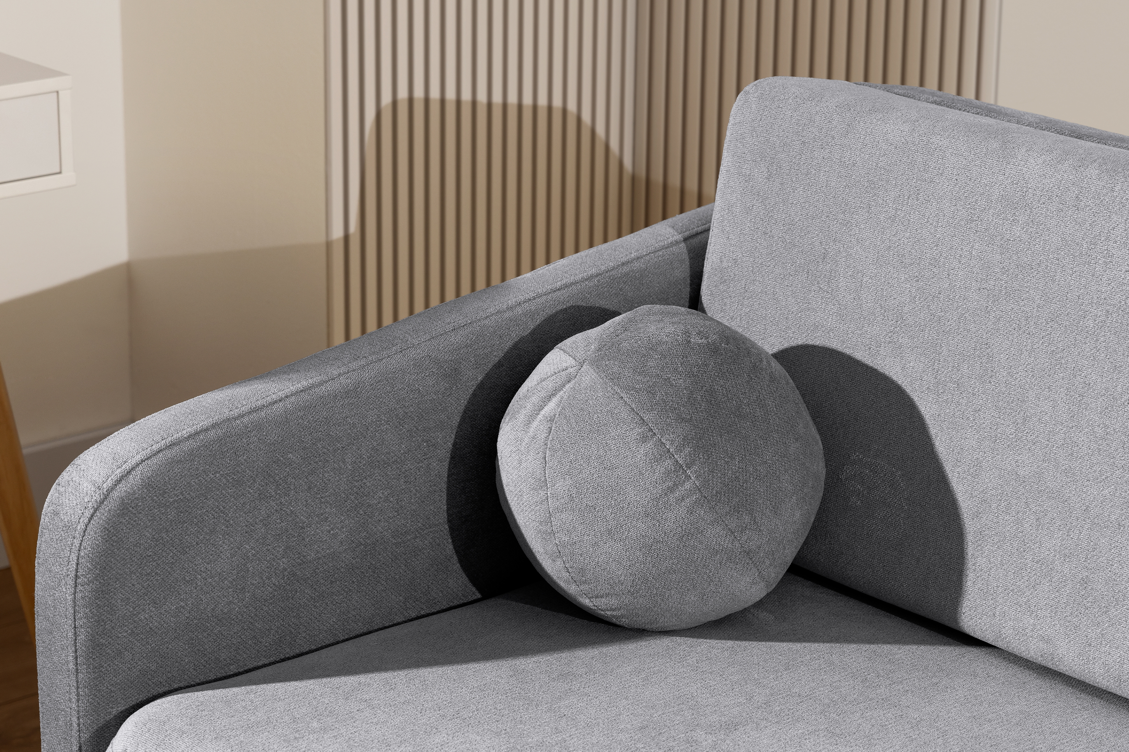 Pohovka Zeldia 155 s funkciou spánku - šedý šenil hydrofobowy Spring 1102 Pohovka Zeldia 130 s funkciou spania - šedý šenil hydrofobowy Spring 1102