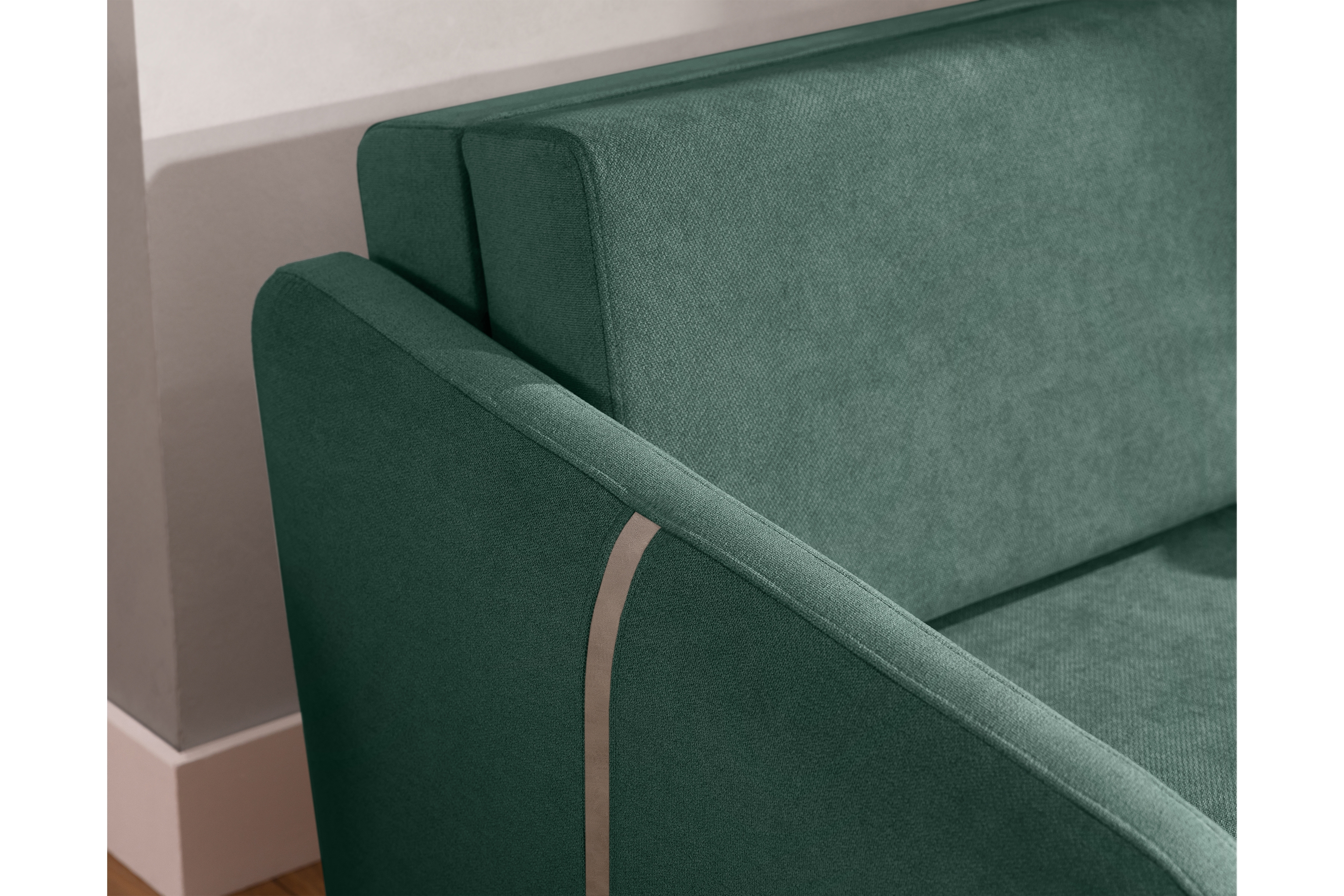 Pohovka Zeldia 155 s funkciou spánku - Zelený šenil hydrofobowy Spring 1116 Pohovka Zeldia 130 s funkciou spania - Zelený šenil hydrofobowy Spring 1116