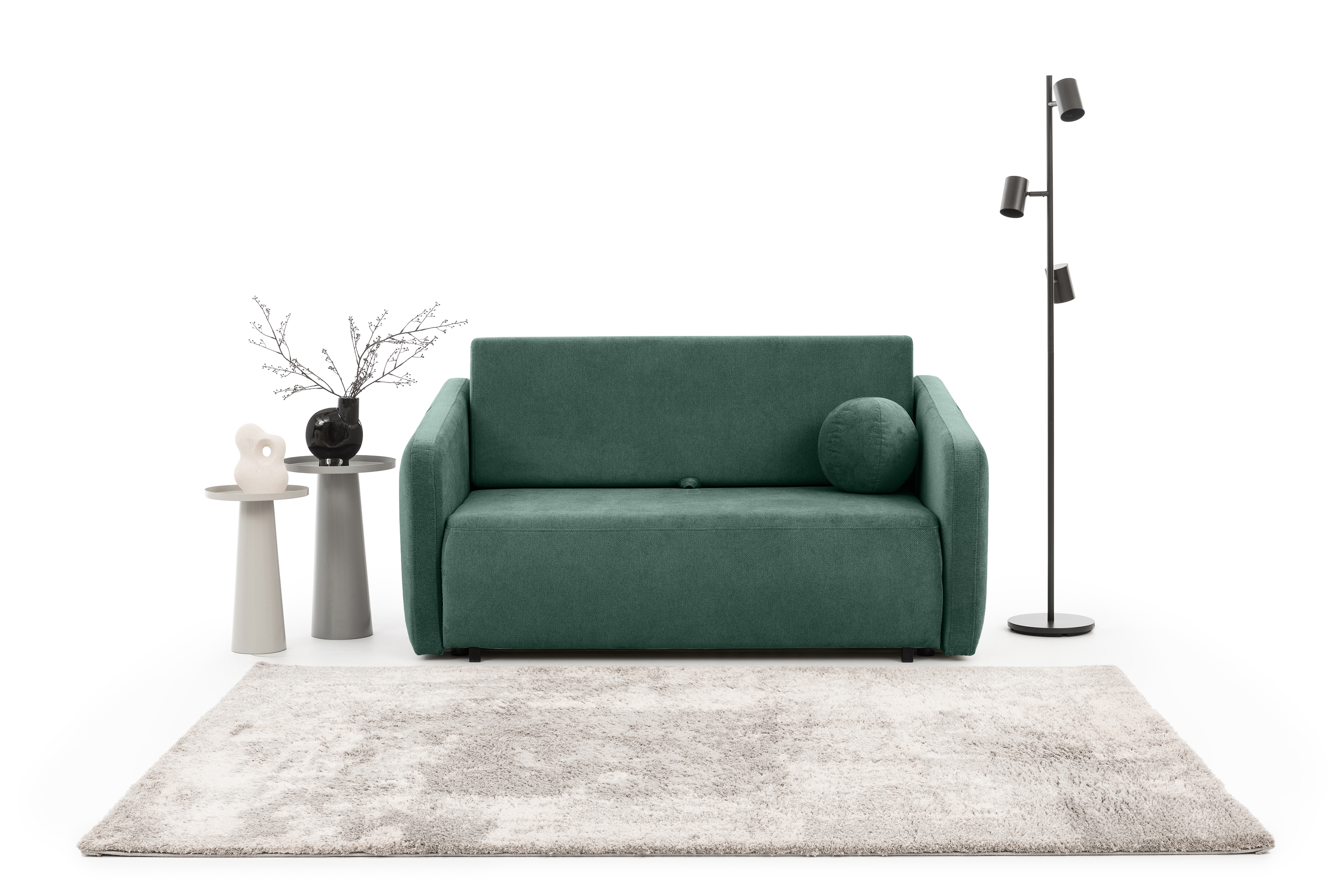 Pohovka Zeldia 155 s funkciou spánku - Zelený šenil hydrofobowy Spring 1116 Pohovka Zeldia 130 s funkciou spania - Zelený šenil hydrofobowy Spring 1116