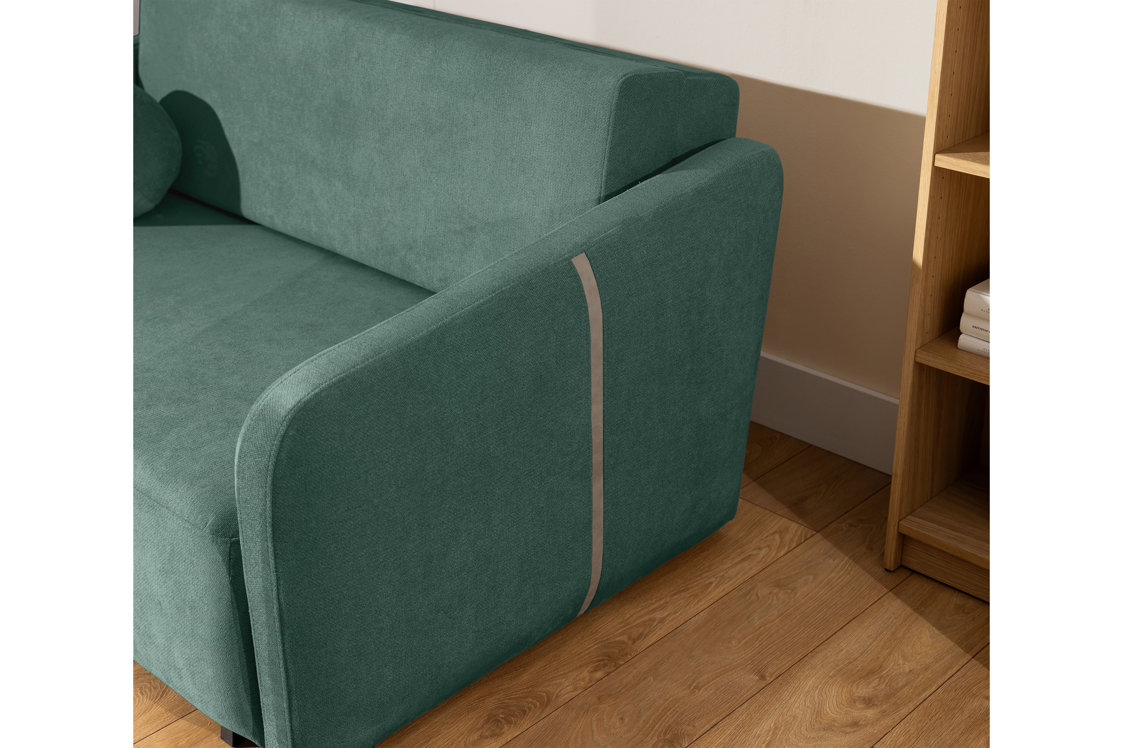 Pohovka Zeldia 155 s funkciou spánku - Zelený šenil hydrofobowy Spring 1116 Pohovka Zeldia 130 s funkciou spania - Zelený šenil hydrofobowy Spring 1116