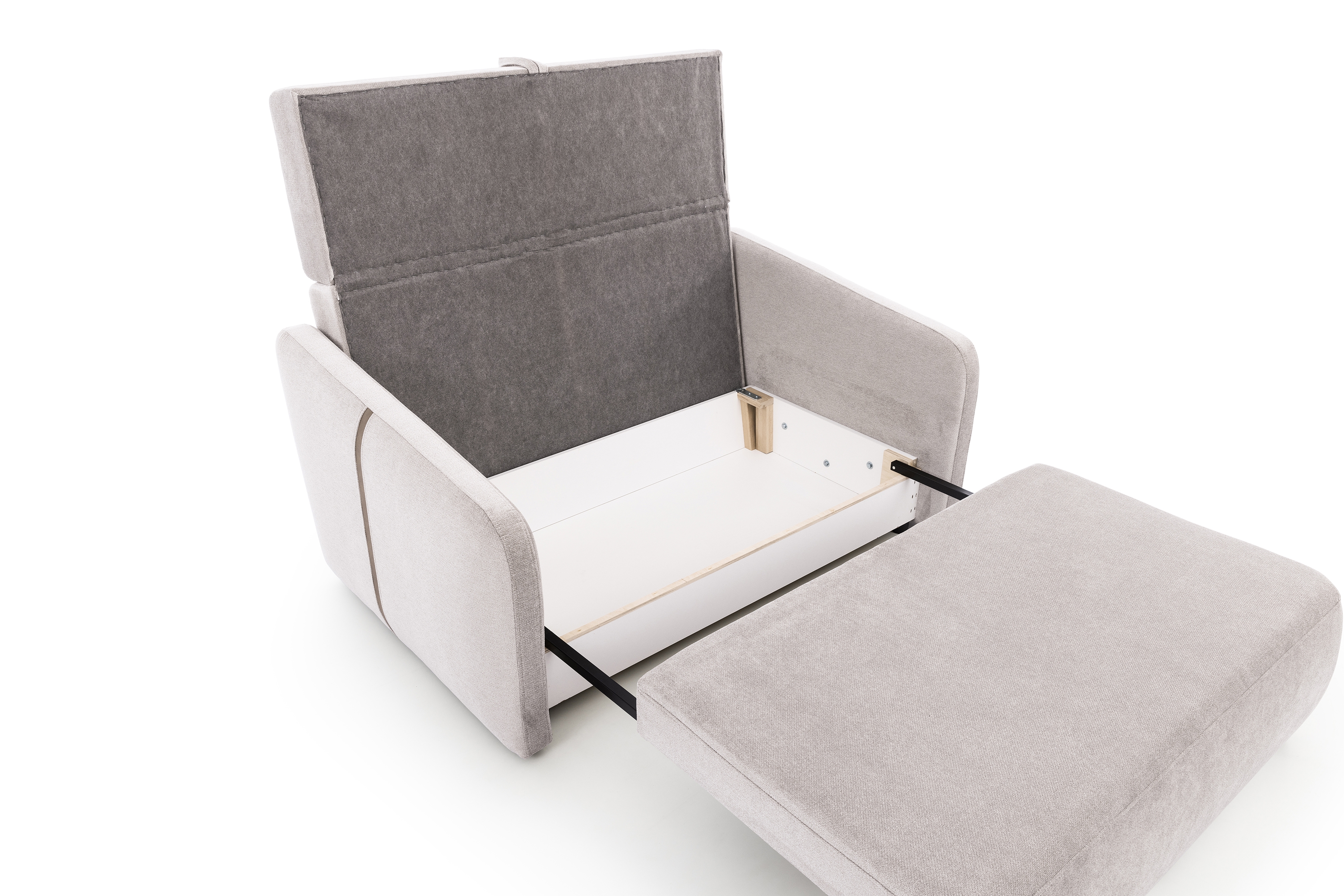 Pohovka Zeldia 105 s funkciou spánku - jasno šedý šenil hydrofobowy Spring 1104 Pohovka Zeldia 80 s funkciou spania - jasno šedý šenil hydrofobowy Spring 1104