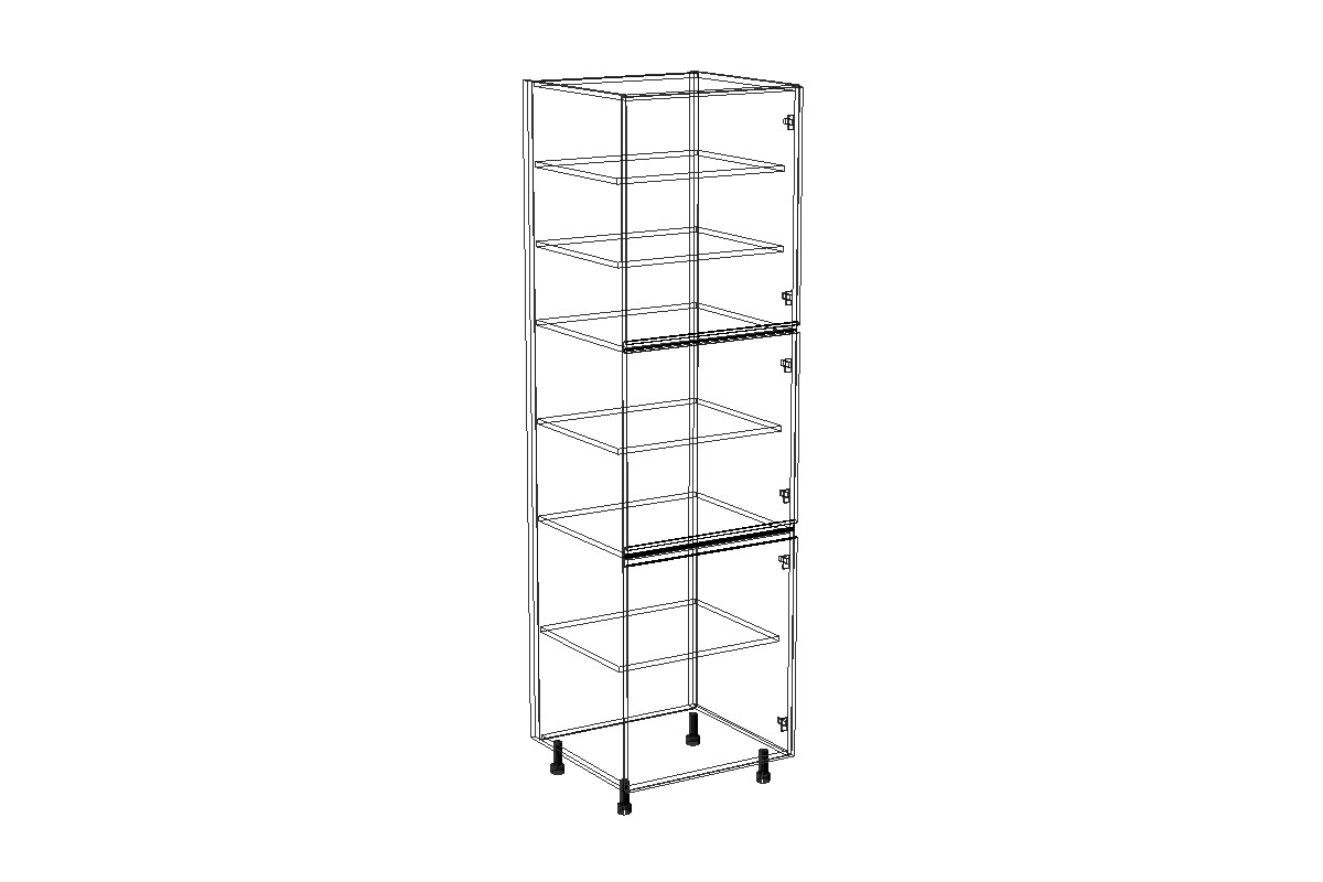 Lamja SPD 4/2357 - Kuchynský regál (213,7) Lamja SPD 6/2137 - szkic Skrinky