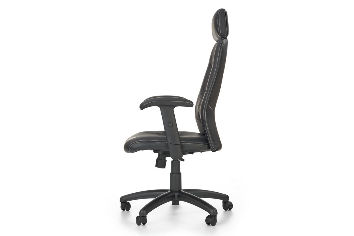 Kancelářská židle Stilo s područkami - černá ekokůže Křeslo z regulowanymi podlokietnikami