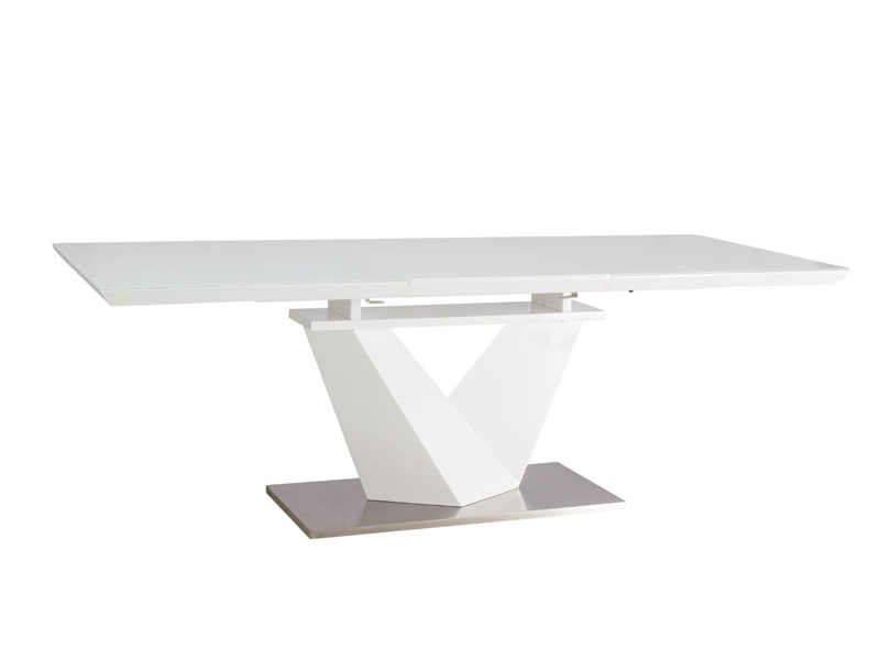 Stůl rozkládací Alaras III 160(220)x90 - Bílý  Stůl alaras iii bílý 160(220)x90
