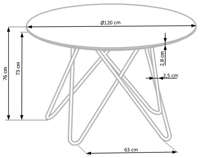 Stůl Bonello - Popelavý mramor / Žlutý stůl bonello - Popelový mramor / Žlutý