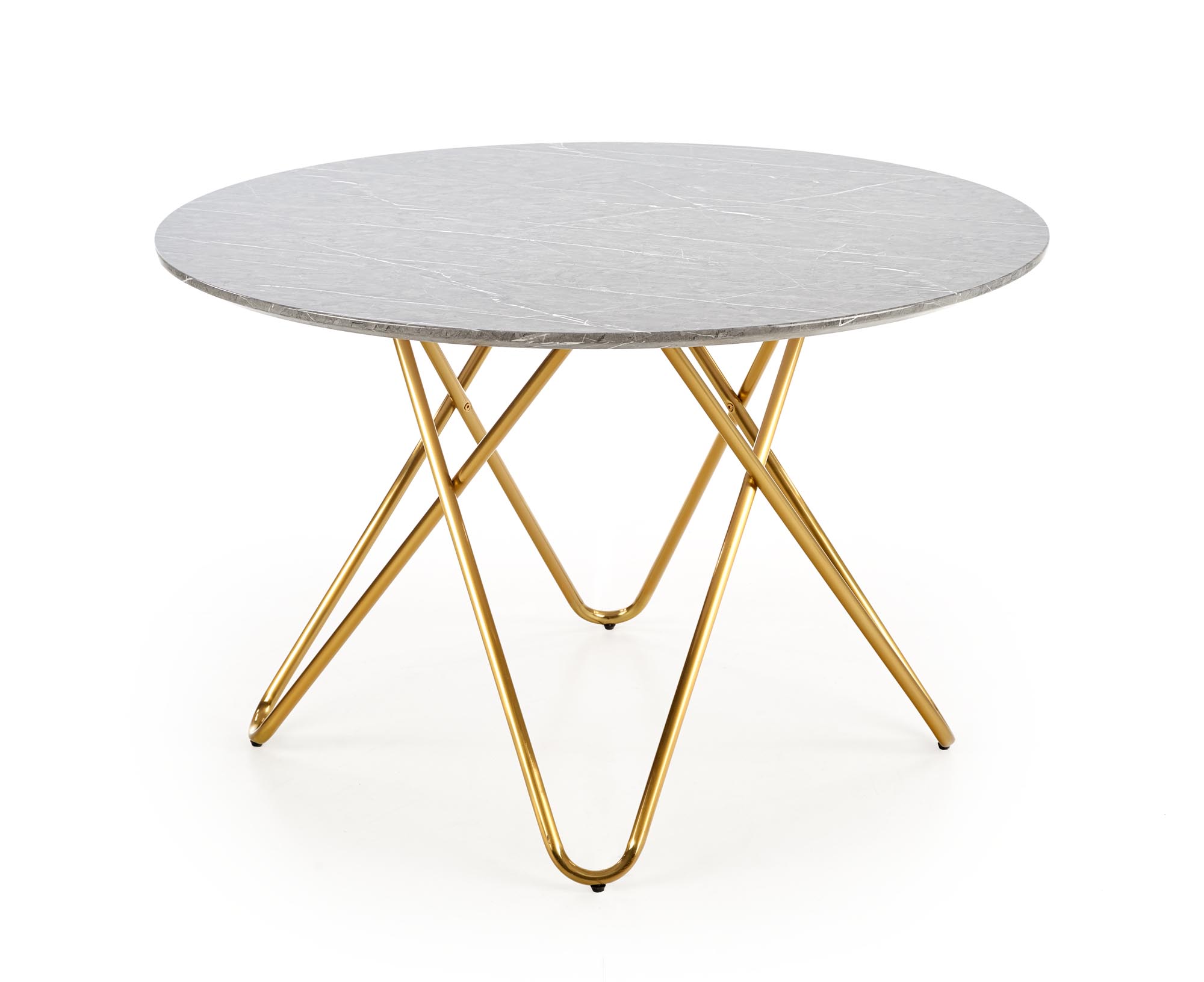 Stůl Bonello - Popelavý mramor / Žlutý stůl bonello - Popelový mramor / Žlutý