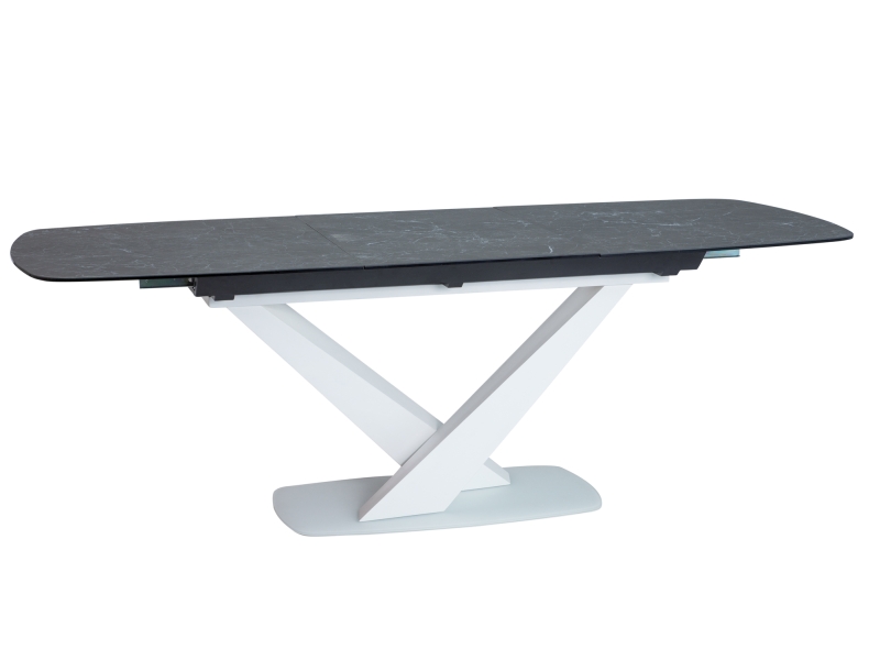 Stôl CASSINO II CERAMIC GRAFIT / biely MAT 160(220)X90  stOL cassino ii ceramic grafit / biaLy mat 160(220)x90 
