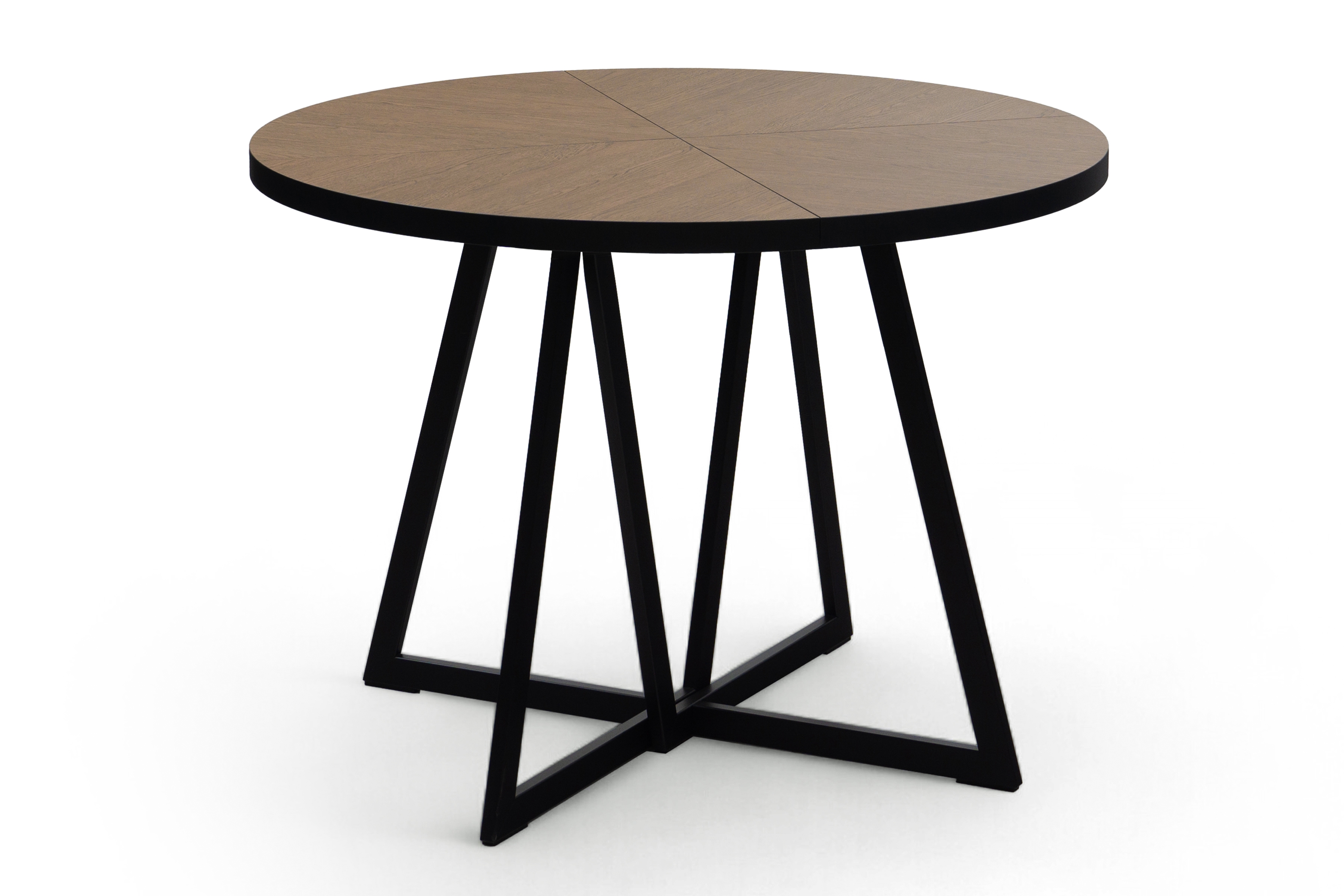 Rozkládací jídelní stůl Cedrus Rozeta 105-160 cm - dub belmont / černá Stůl Cedrus 105 cm loftový rozkladany - dub belmont