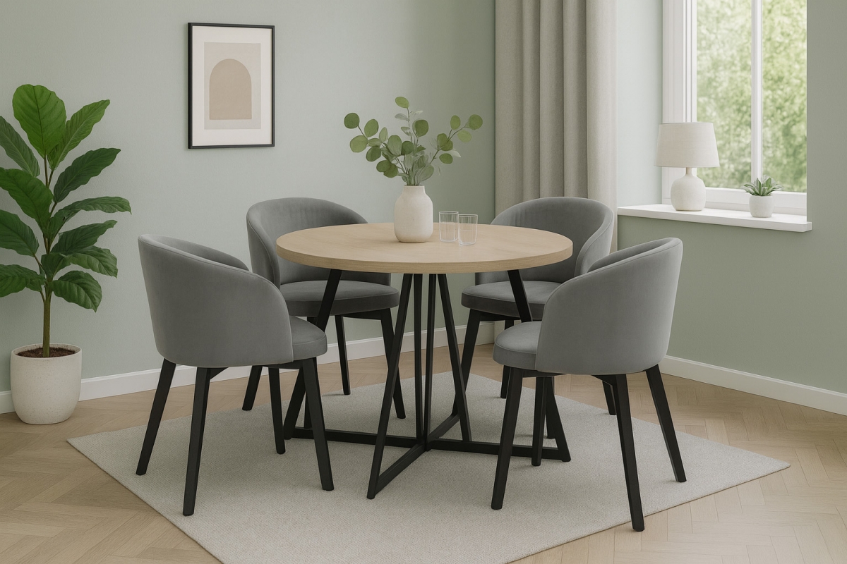 Rozkládací jídelní stůl Cedrus 95-150 cm - dub vinceza / černá Stůl Cedrus 95/150 cm loftový rozkladany - dub vinceza