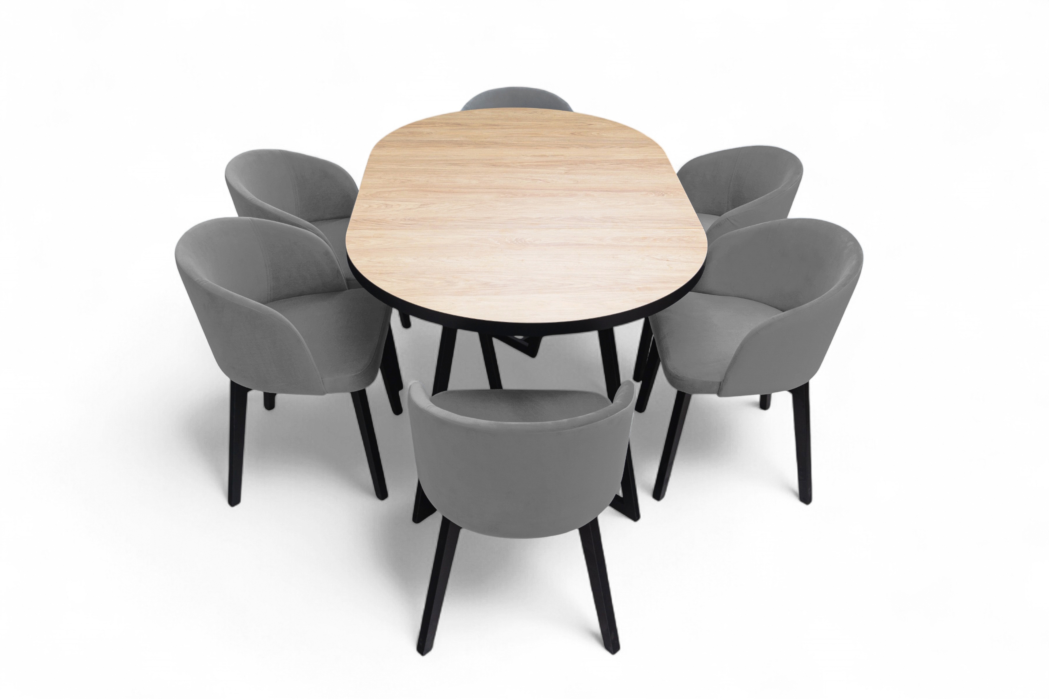 Rozkládací jídelní stůl Cedrus 105-160 cm - dub hikora / černá Stůl Cedrus Linear 105/160 cm loftový rozkladany - dub hikora / černá