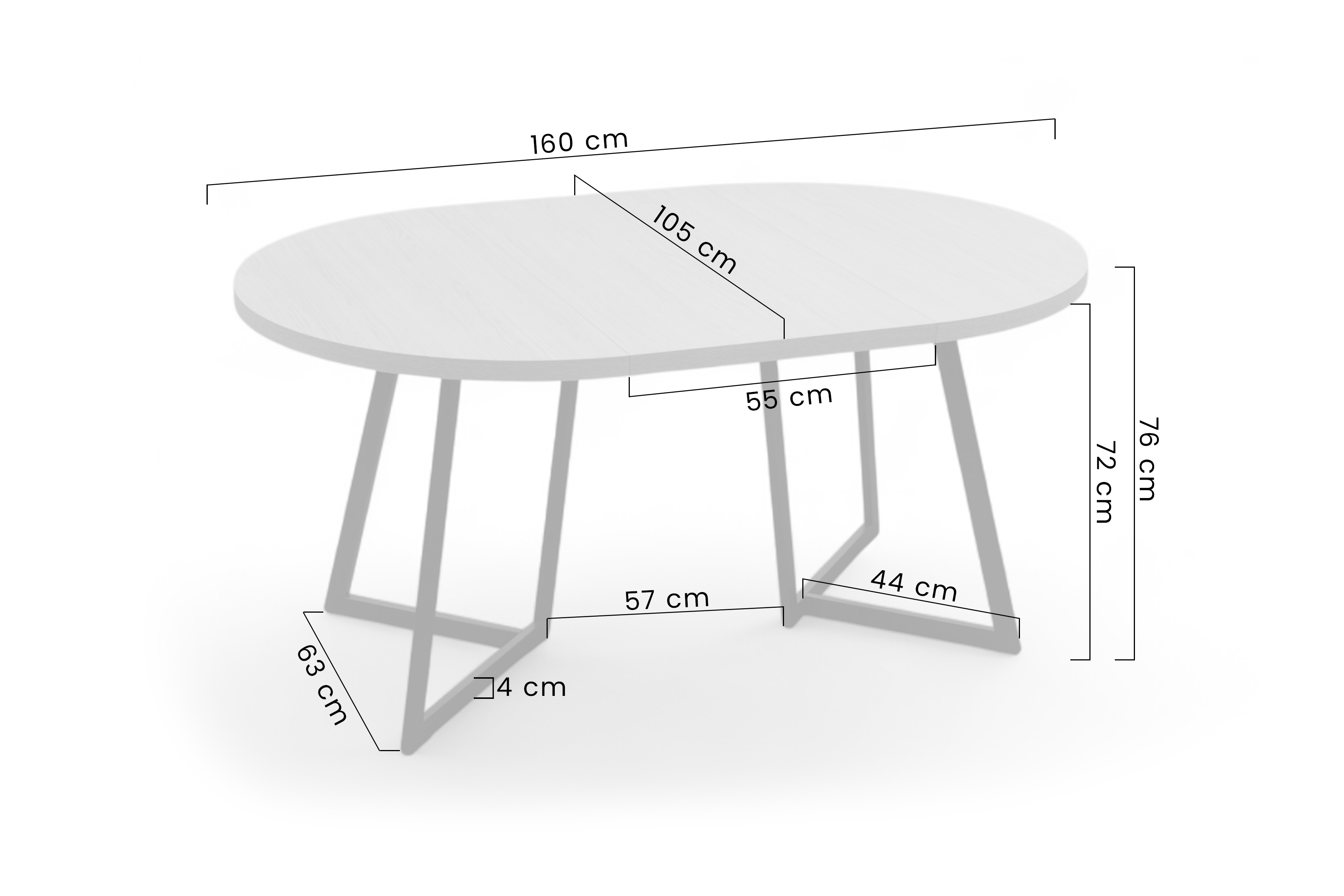 Rozkládací jídelní stůl Cedrus Rozeta 105-160 cm - dub estana / černá Stůl Cedrus Rozeta 105/160 cm loftový rozkladany - dub estana / černá